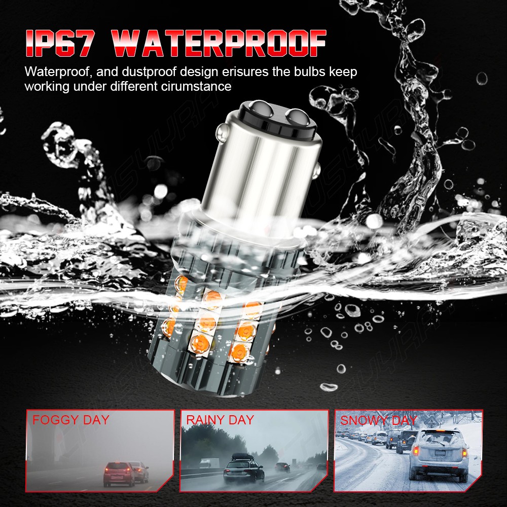 1157 2357 Amber Yellow LED Turn Signal Light Bulb For 1990-1997 Mazda MX-5 Miata