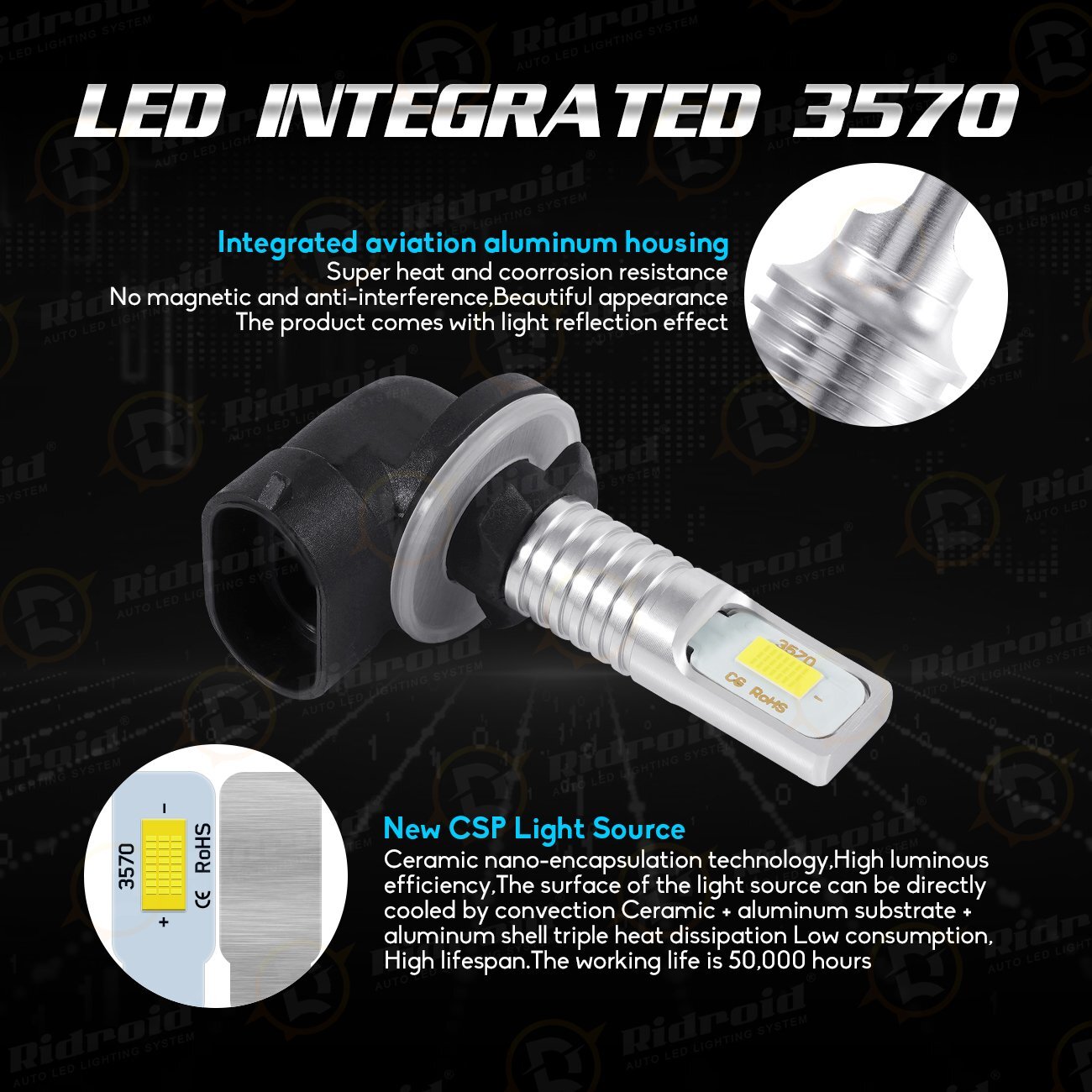 Pair 881 LED Fog Light Driving Bulbs 862 886 889 894 896 898 Xenon White 6000K