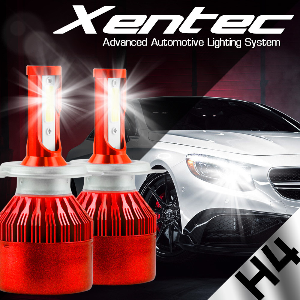XENTEC H4 9003 LED Headlight Bulb 1000W 150000LM 6000K Hi/Lo Beam Kit High Power