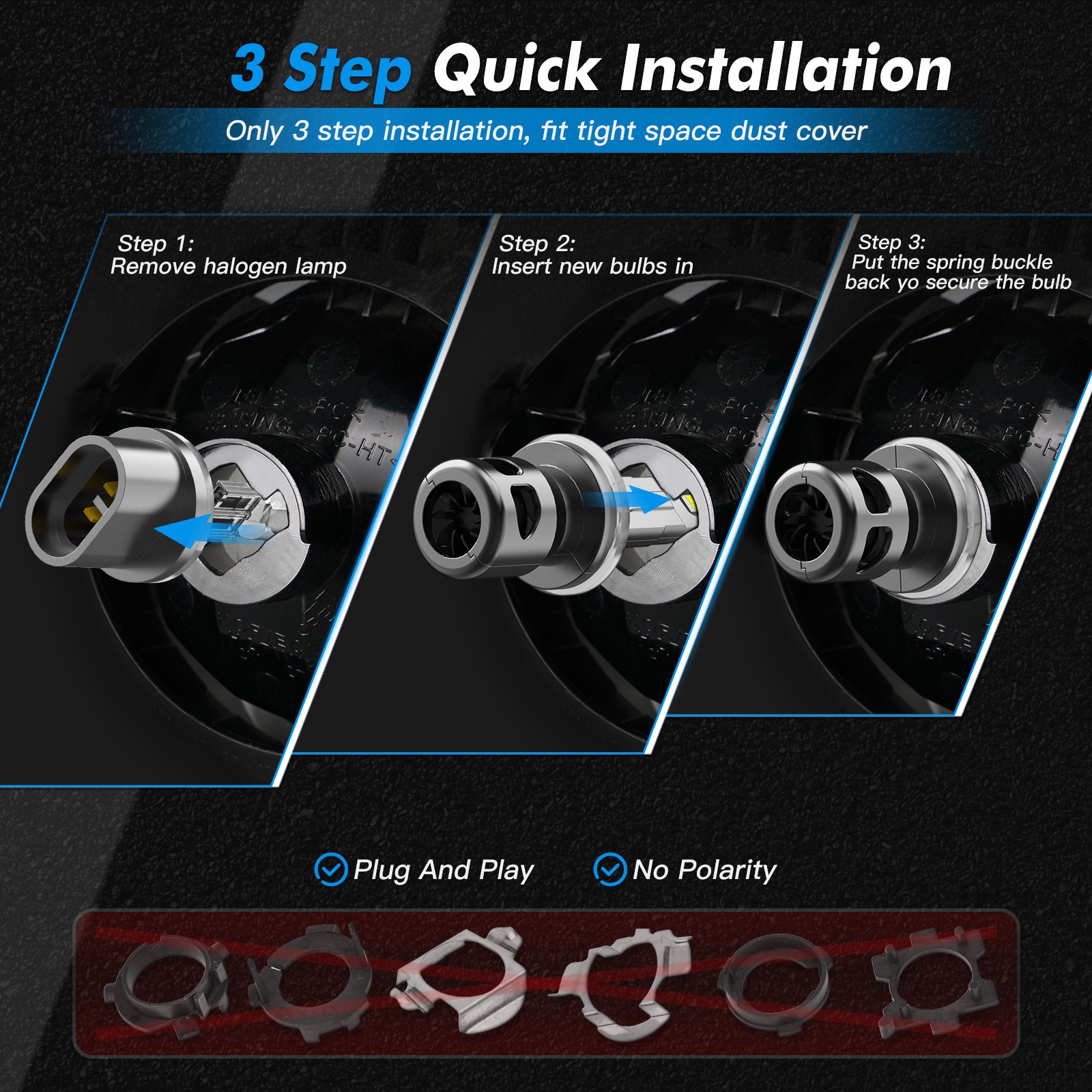 881 LED Fog Light Bulbs For Hyundai Accent 2000-2017 6000K Super Bright H27W/2