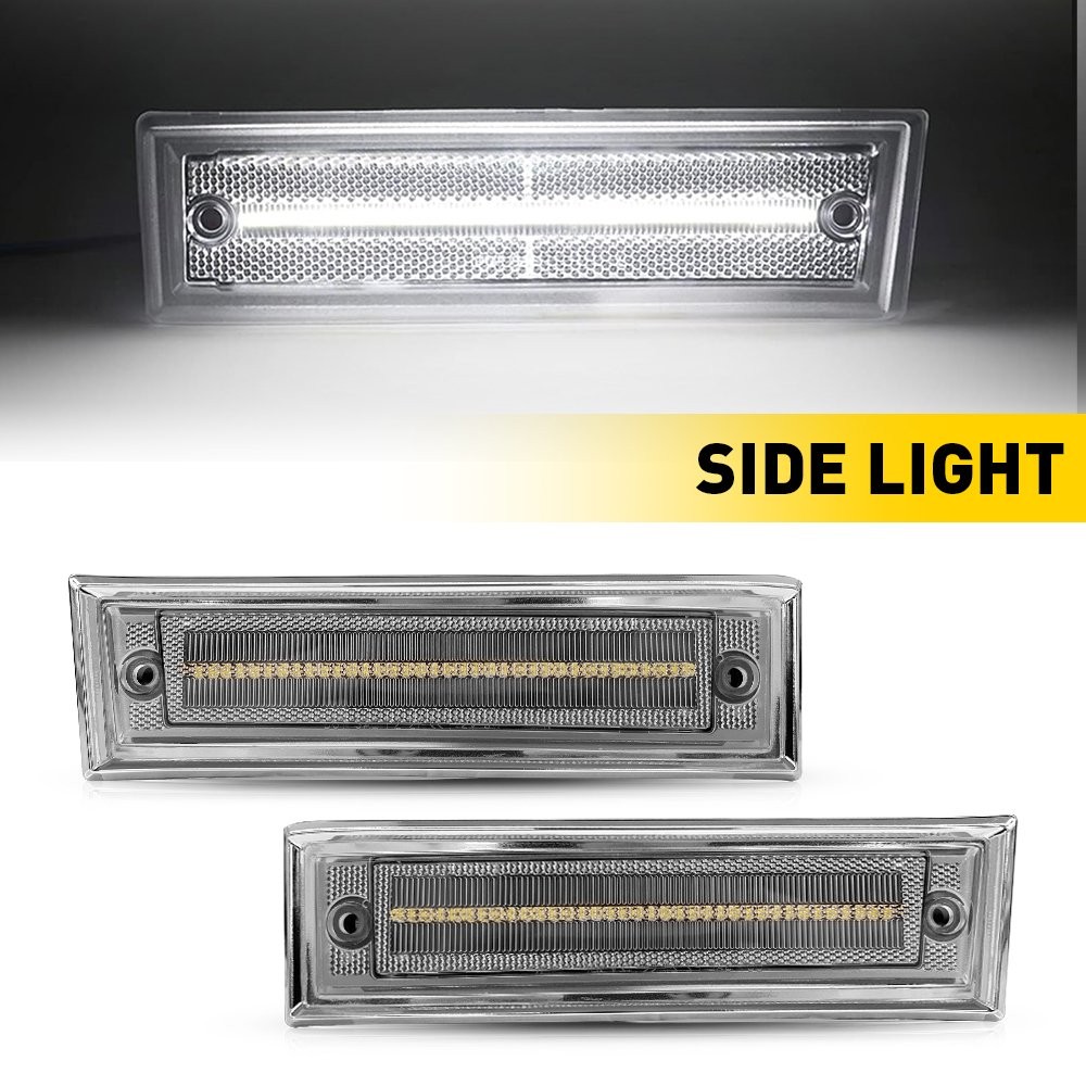 Clear LED Front Side Marker For Light Chevy Blazer GMC Jimmy Suburban Pickup
