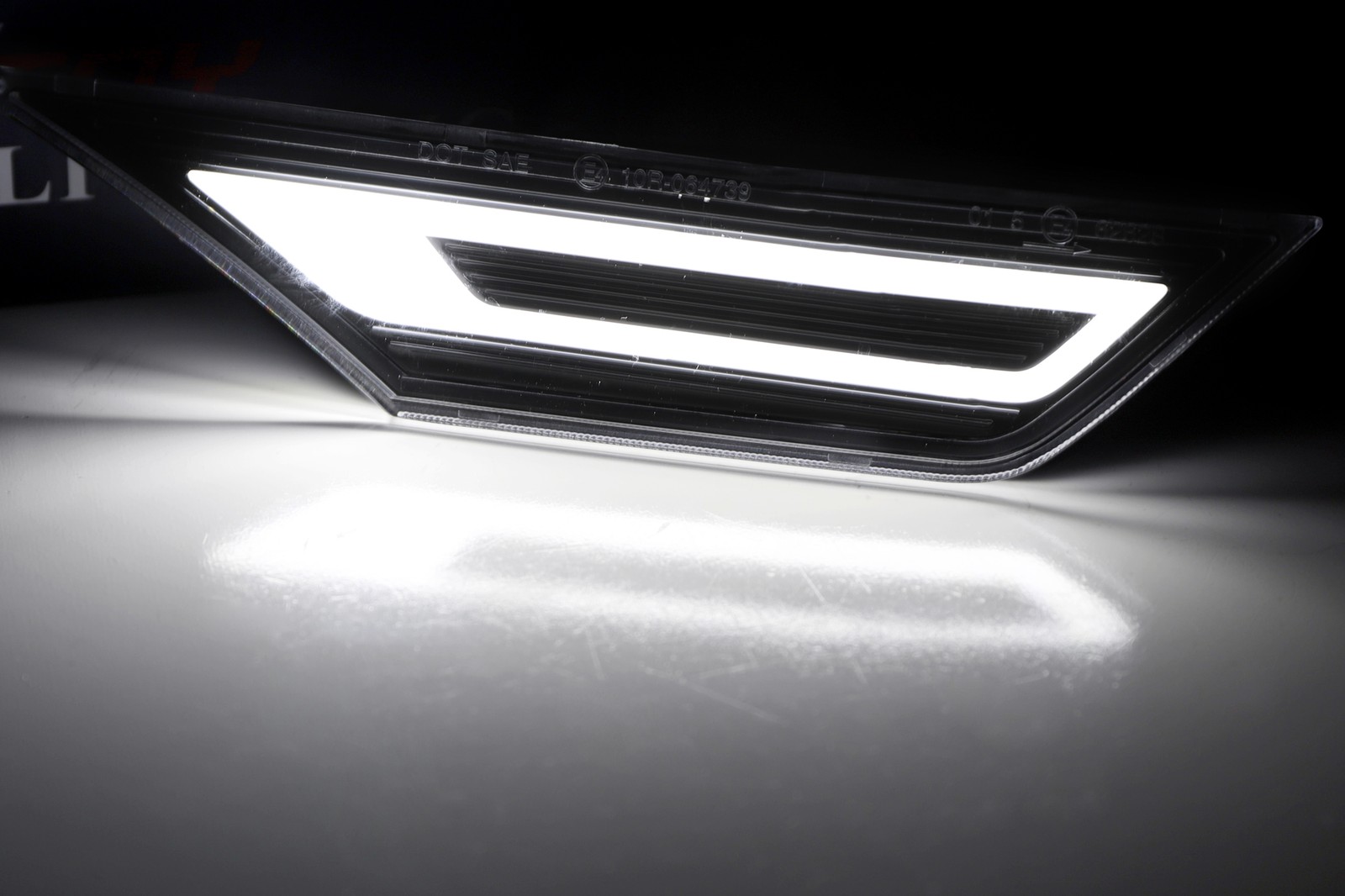 GT-Stype Black-Out Cover White LED Front Side Markers For Honda 2016-2021 Civic
