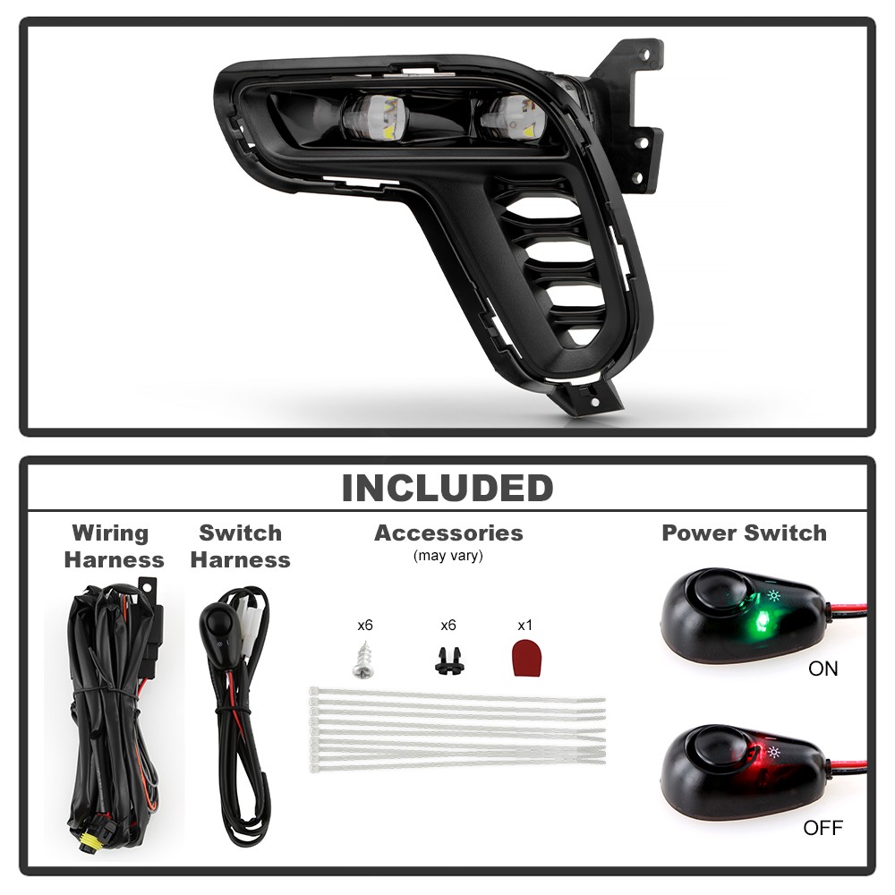 For 2021-2025 Dodoge Durango LED Bumper Fog Lights Driving Lamps w/ Switch Pair