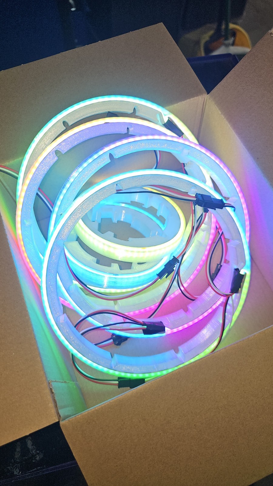 DYNASTY RGB LIGHTING 4 -6.5 “ Rgb Rings 2-3″ Tweeter Rgb Combo 12V