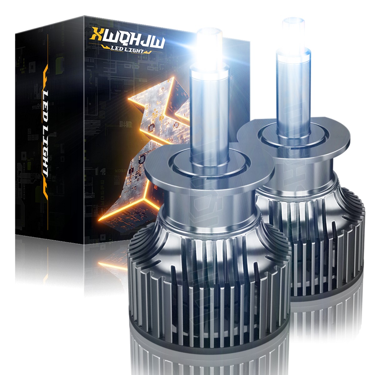 H1 LED Headlight Bulb 60000LM High/Fog Light Beam 6500K Super Bright 2X
