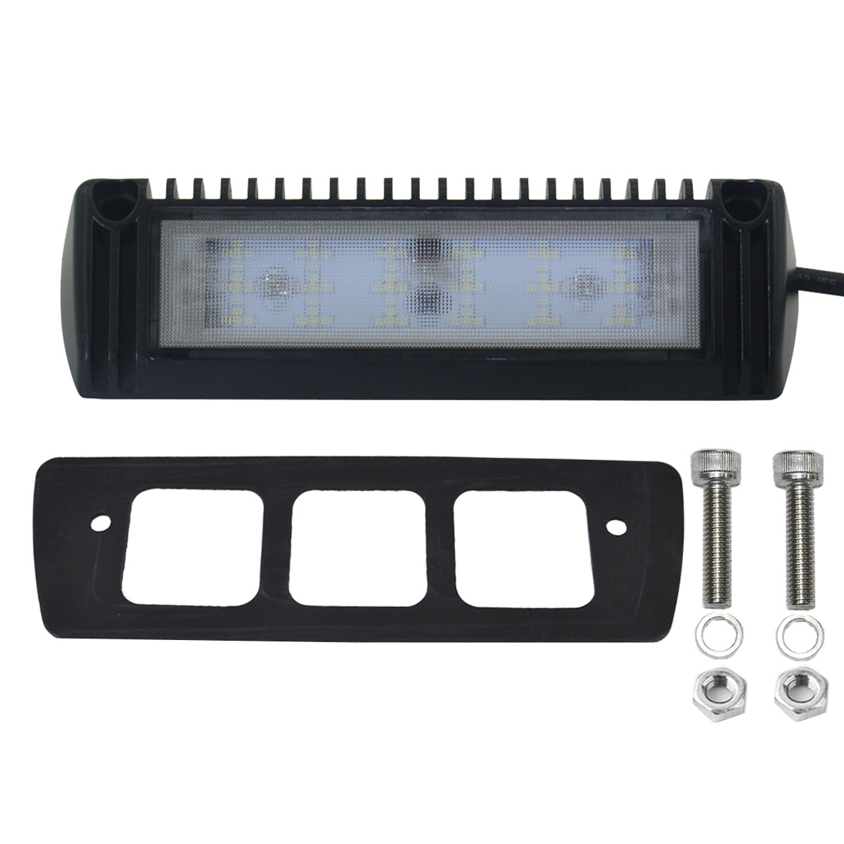 9inch 1800lm RV LED Exterior Light 40° Down Angle Flood Beam 6000K Cool-White