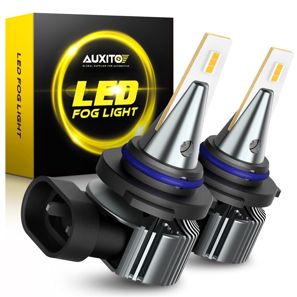 Pair 3000K Yellow 9006 HB4 Fog Light LED 28W Driving Projector DRL Bulbs Foglamp