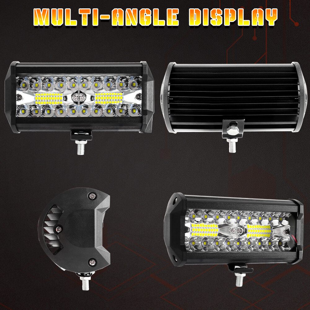 6pcs 7″ LED Pod Lights Driving Work Lamps Off Road Truck SUV ATV UTV Tractor 4WD