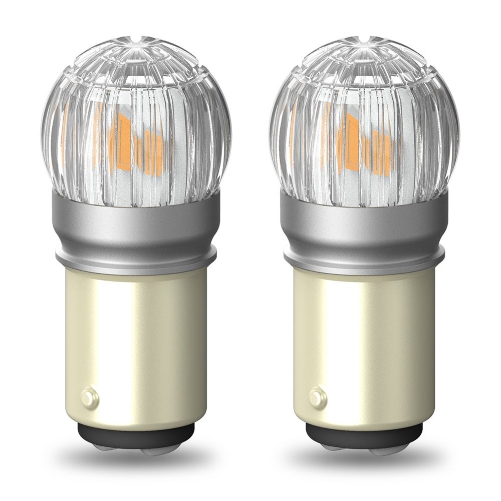 2x 1157 6-SMD LED Tail Brake Reverse Stop Parking Turn Signal Light Bulbs Amber