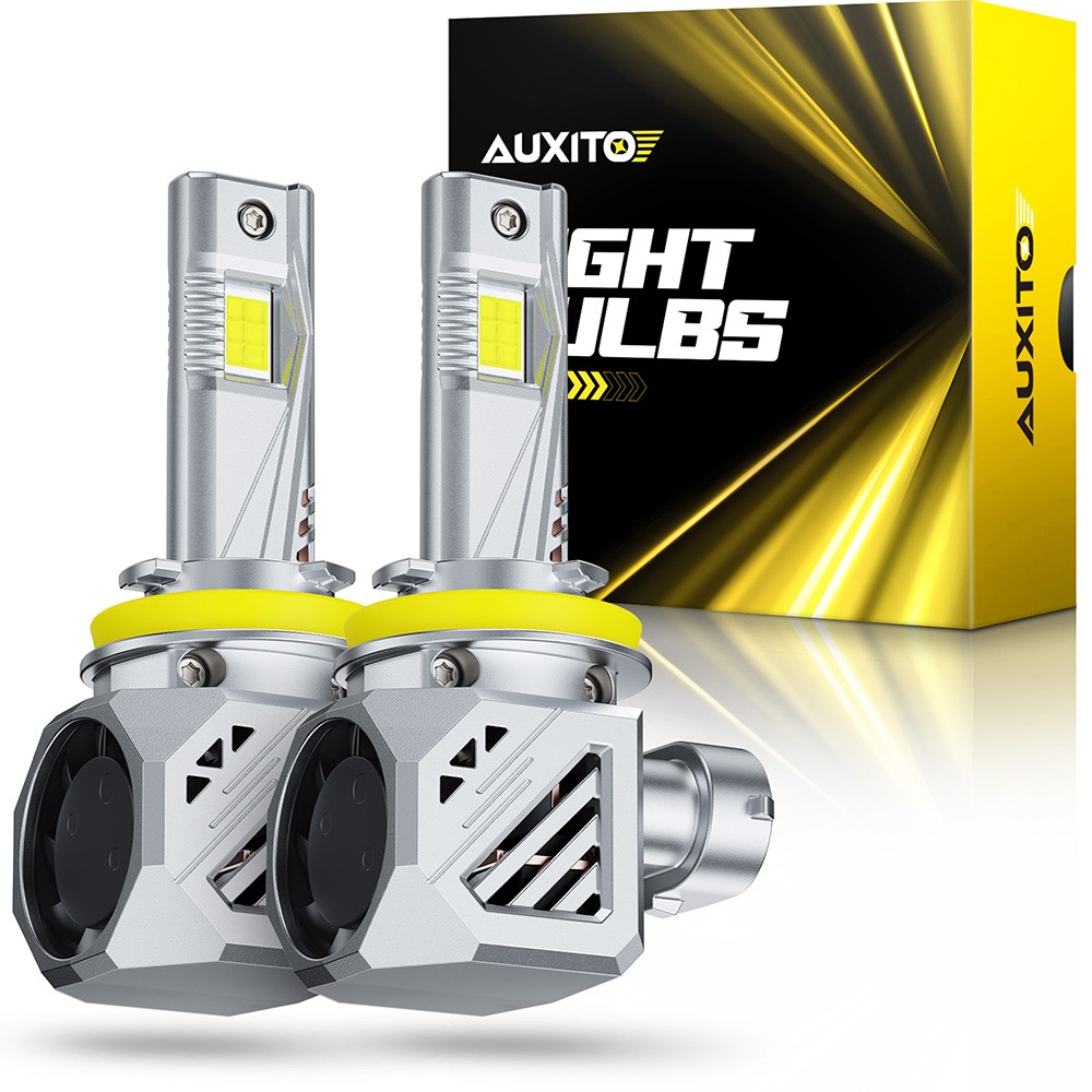 2PCS AUXITO H11 LED Headlight Low Beam Bulb Canbus White 6500K Plug&Play A1ULTRA