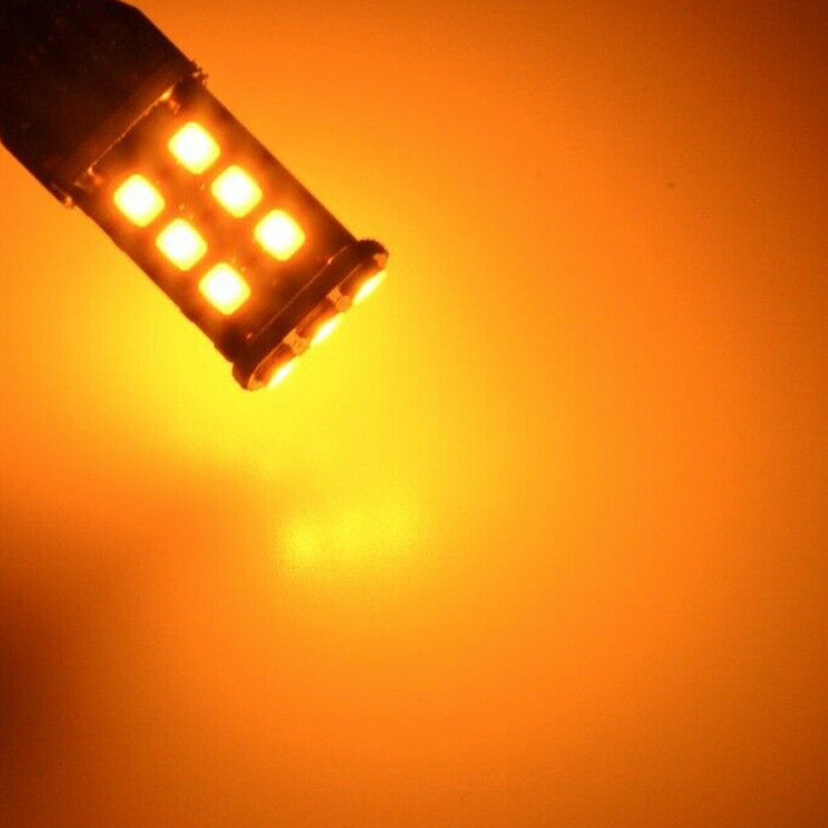 2pcs 1156 High Power Amber/Yellow Switchback LED Turn Signal Light Bulbs