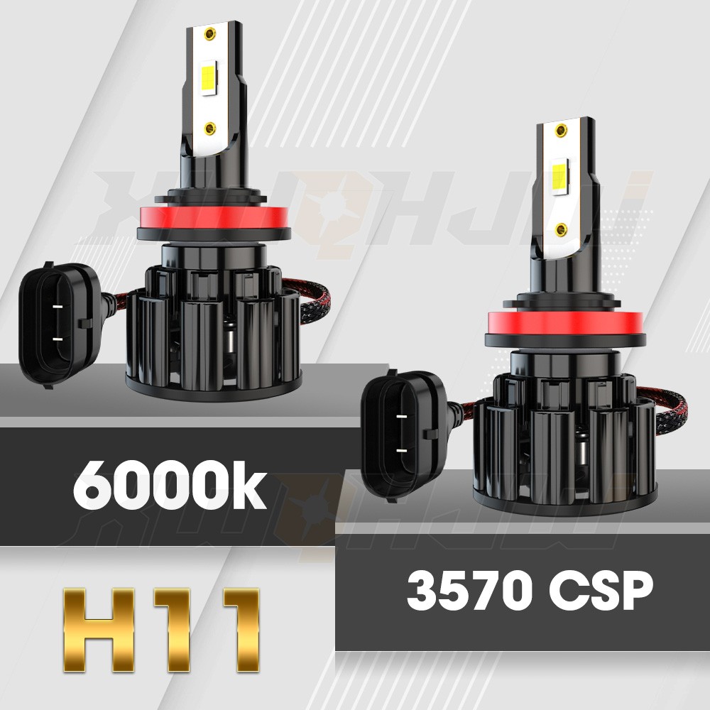 2pcs H11 LED Headlight Low Beam Bulb 5000K 6000LM