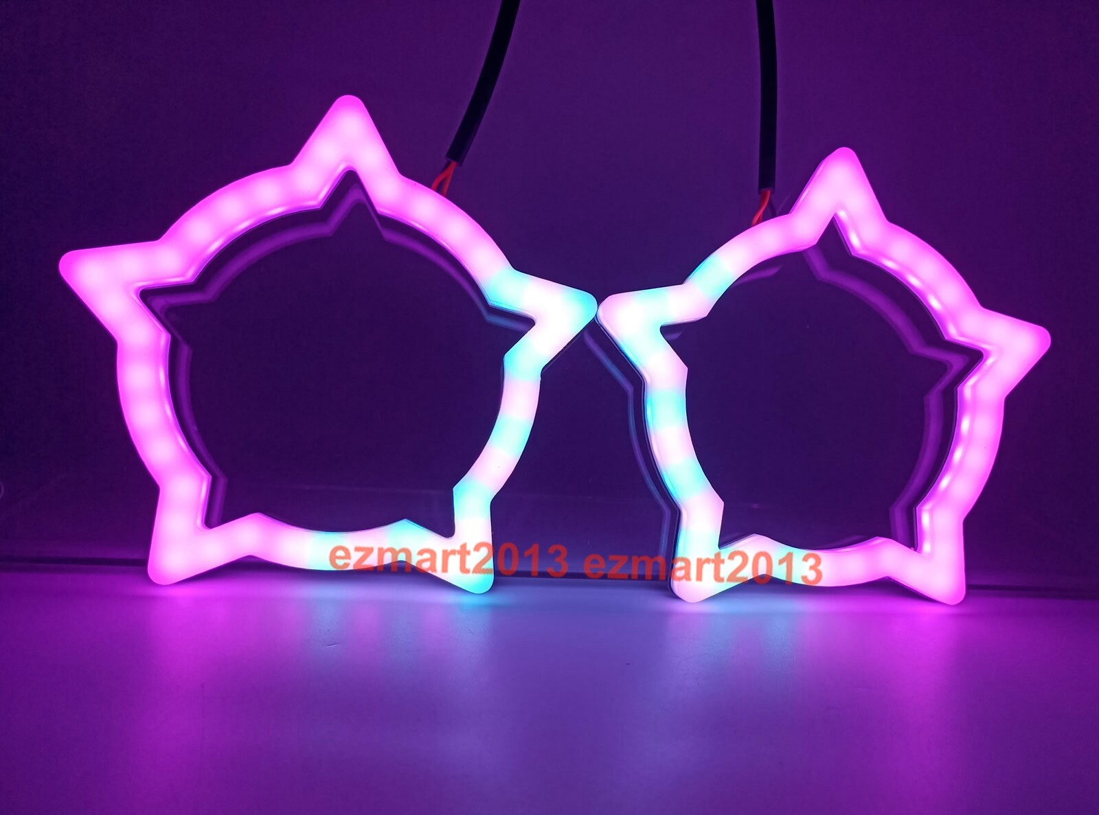 Flow chasing RGB star halo Dream color Turn Signal Flash Demon eye bluetooth DRL