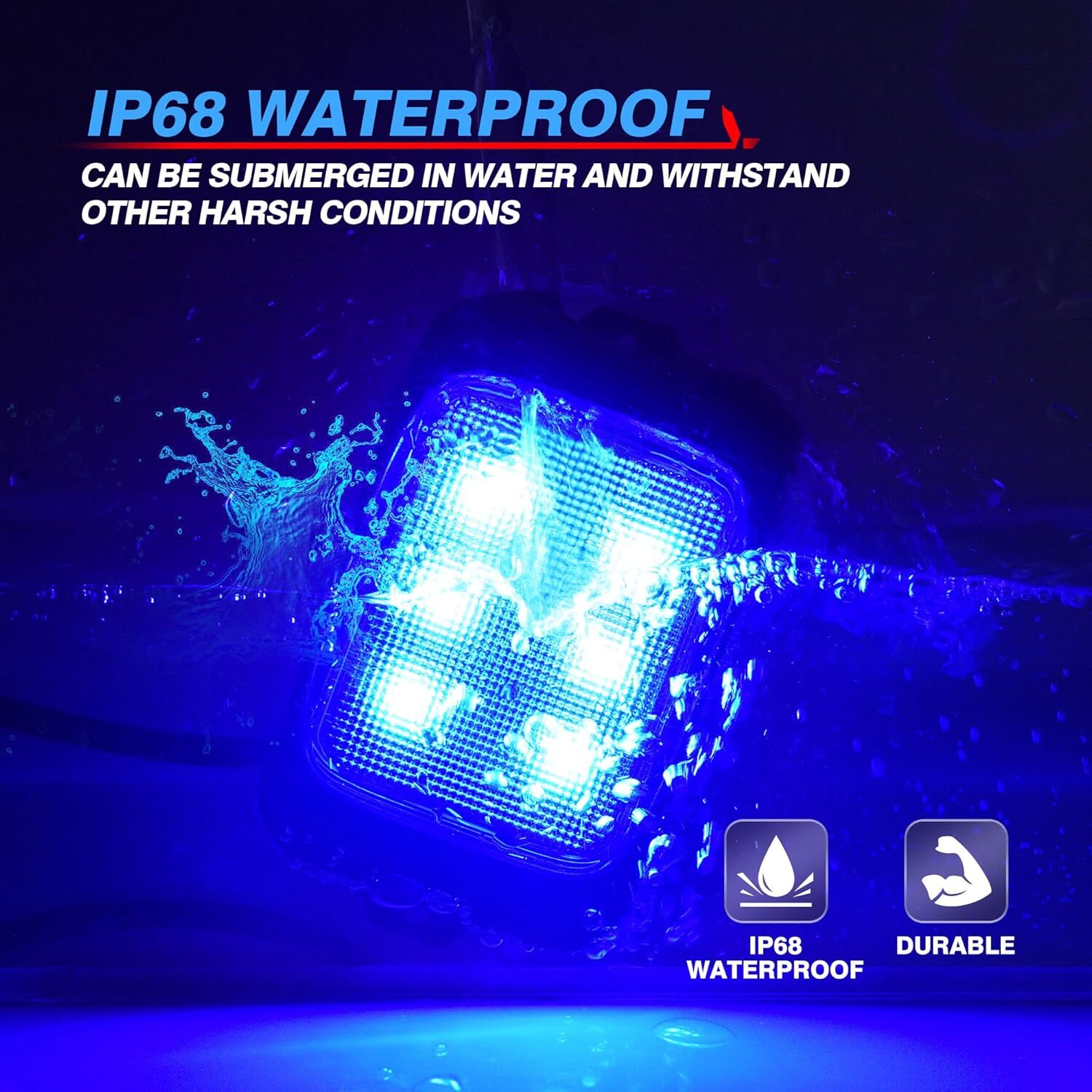 C3 Extensible RGBW LED Rock Lights, 4-24 Pods Wireless Control Underglow Lights