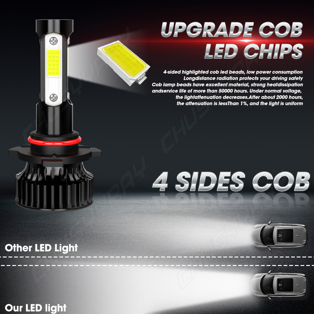 Combo 9005 H11 LED Headlight Hi Lo Beam Bulbs For Dodge RAM 1500 2019 2020 2021