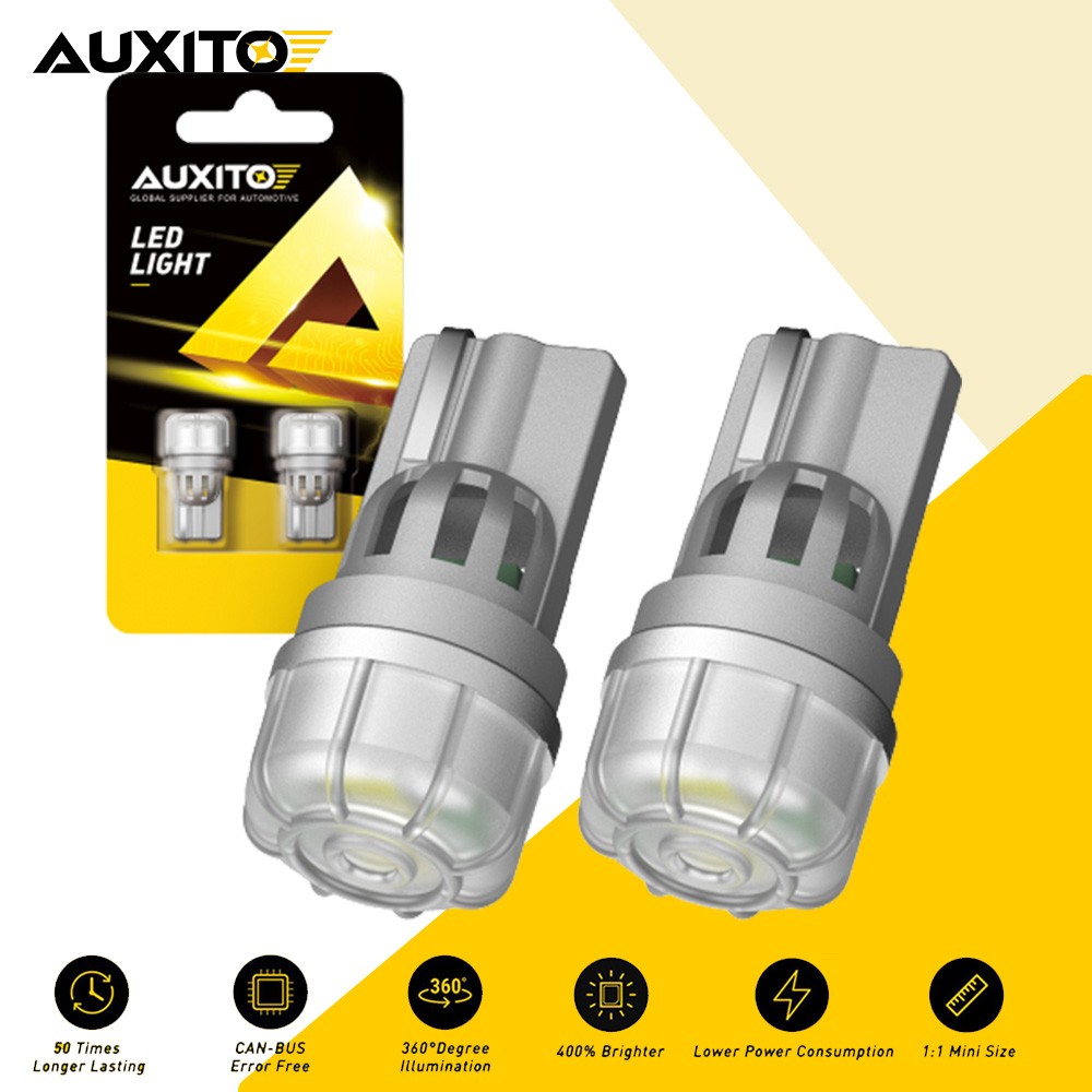 2x White 168 194 W5W T10 LED Parker Light Globe Car Bulbs 3smd 6500k Canbus 12V