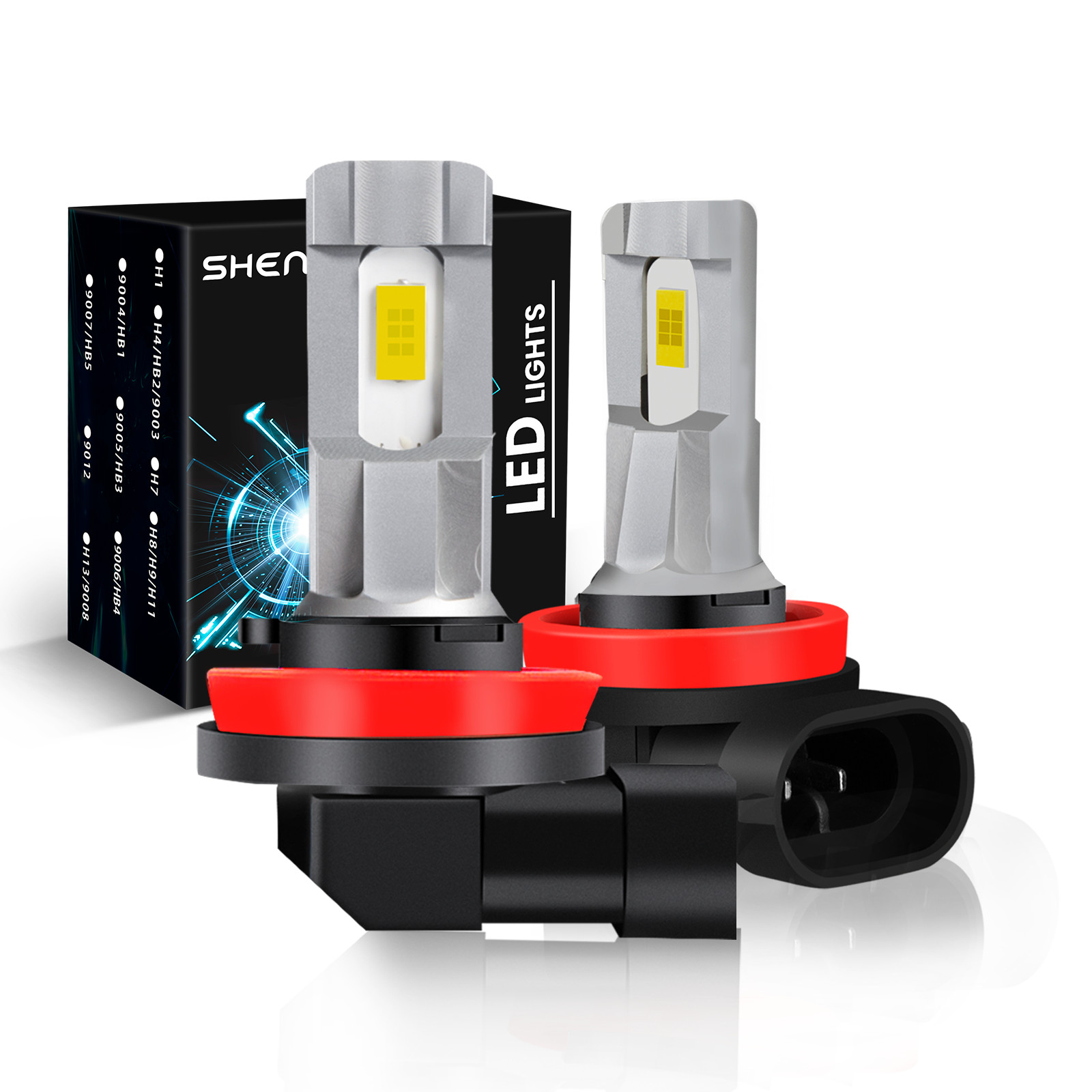 H16 H11 H8 LED Fog Light Bulb White Wireless Fanless Super Bright 6000K SKN