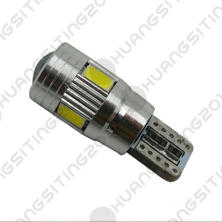 2X T10 W5W Error Free Canbus Projector 6SMD LED Car Parking Light Bulbs White
