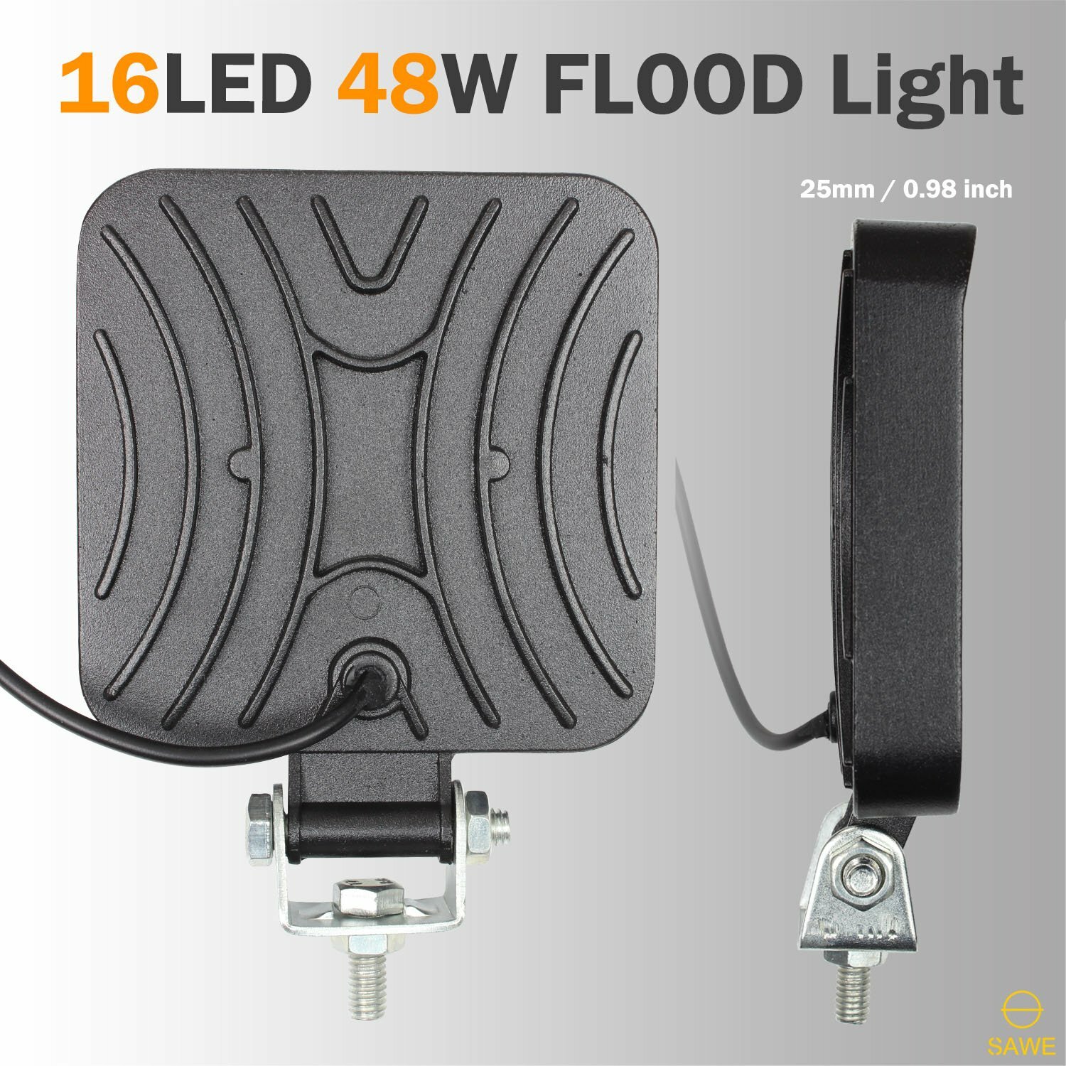 4 x 48W LED Work Light Truck OffRoad Tractor Flood Lights 12V 24V White ATV SUV