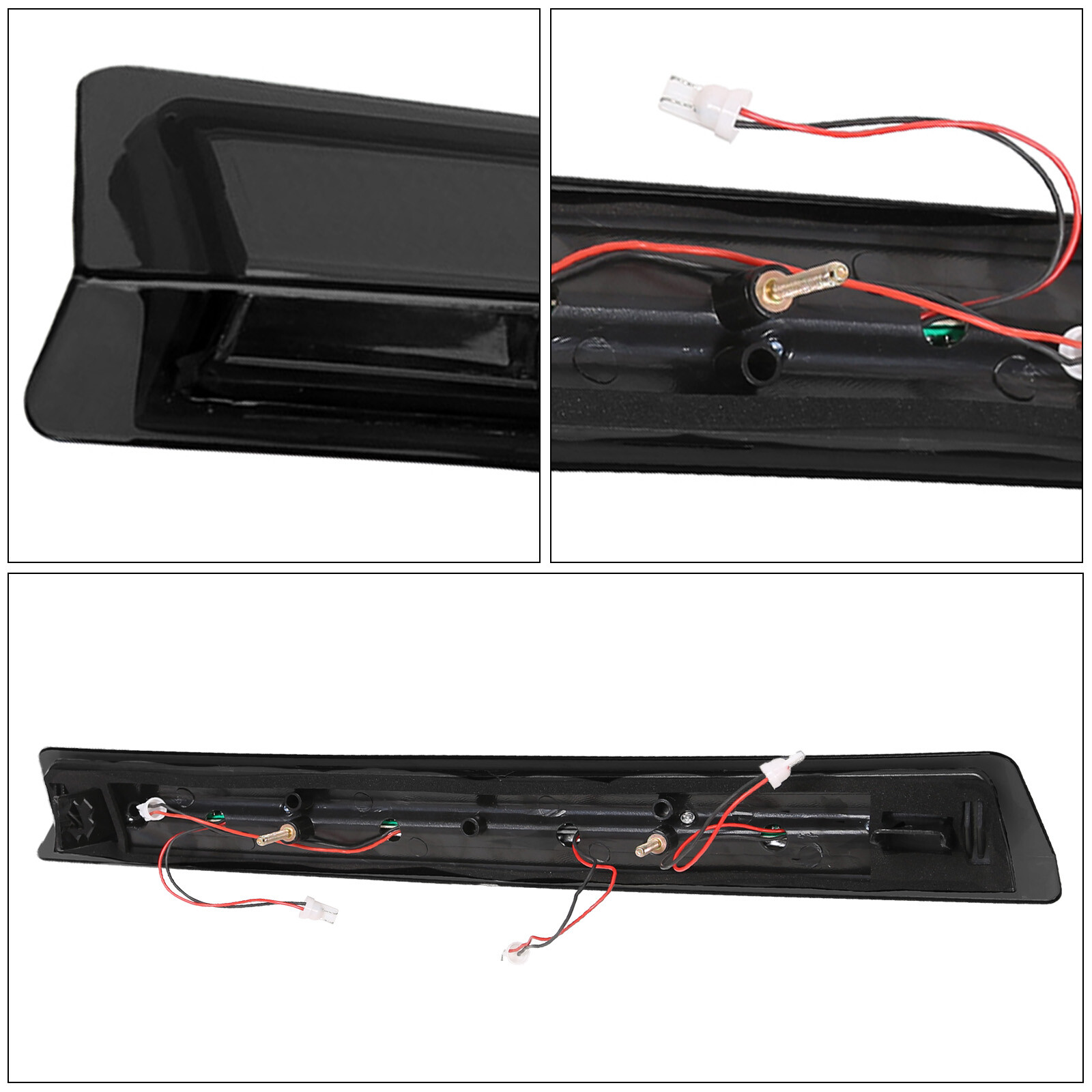 For 99-04 Ford Mustang V6 V8 Clear Housing Smoke LED 3rd Third Brake Stop Light