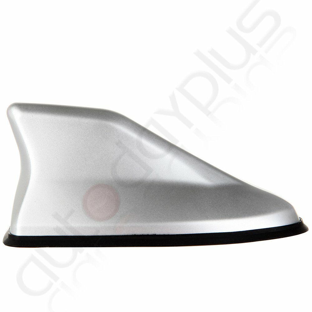 Silver Shark Fin Roof Antenna FM/AM Radio Signal Car Universal Aerial Decoration