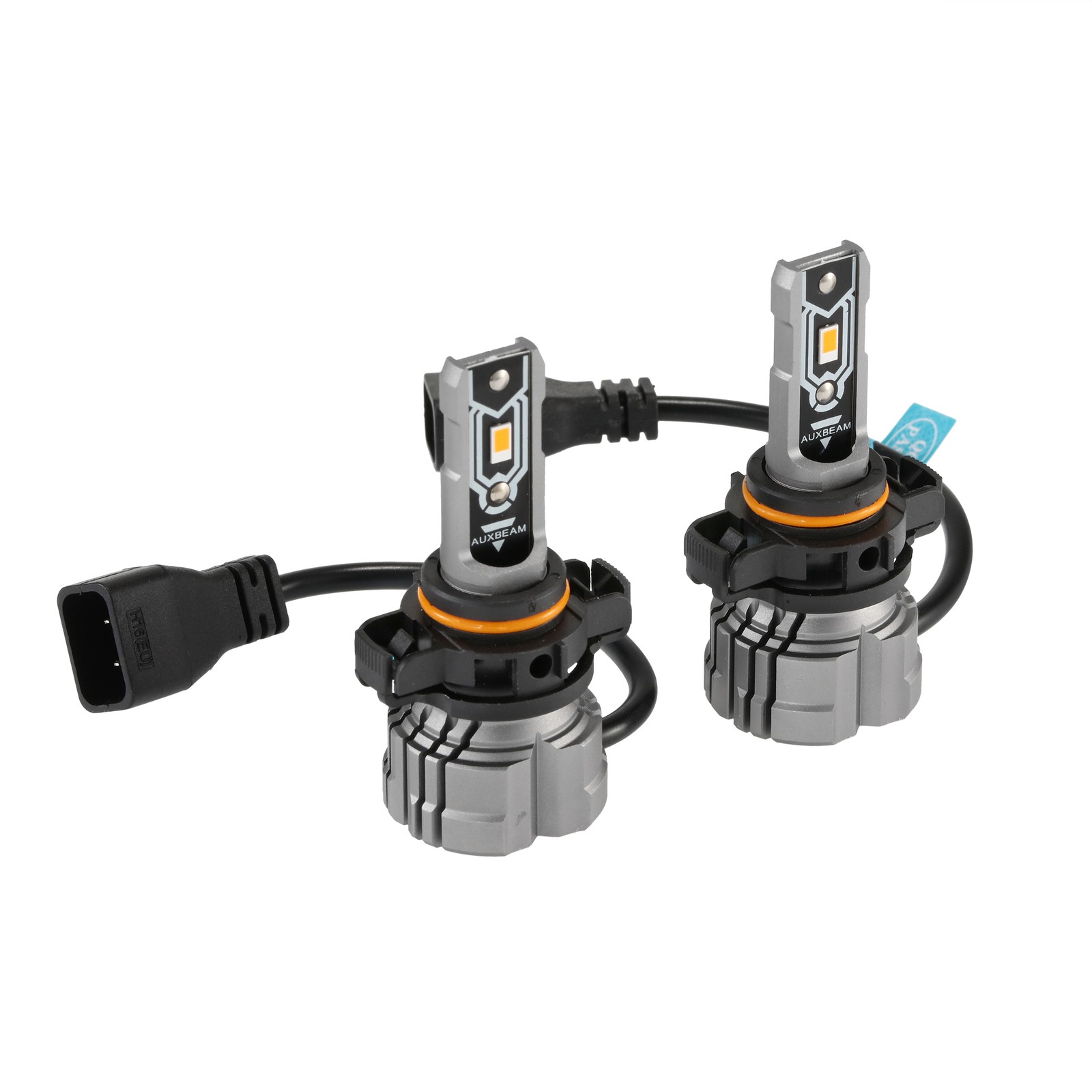 AUXBEAM H16 5202 LED Headlight Fog Light Bulbs 3000K Yellow Fanless 1:1 Wireless