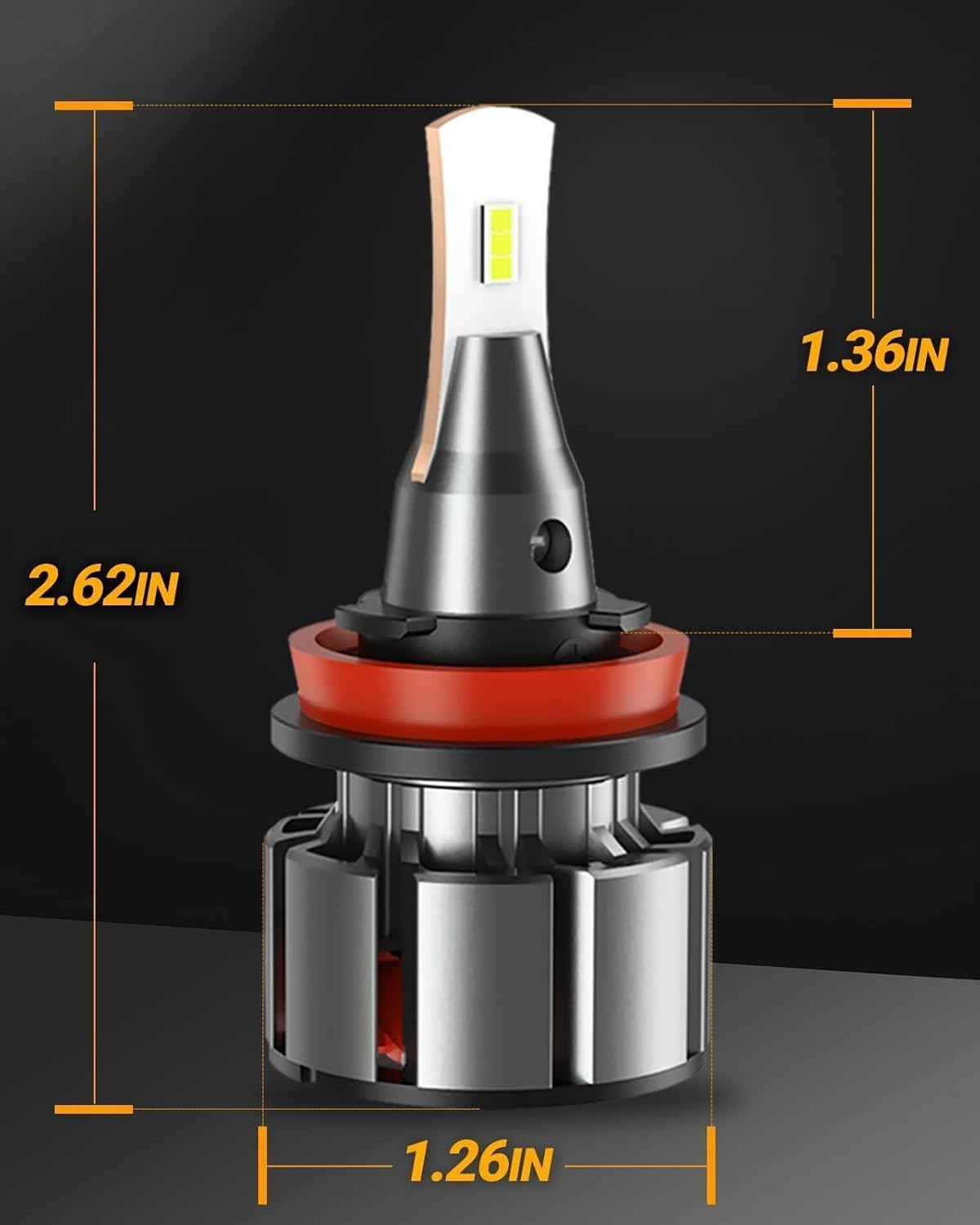 9005 H11 LED Bulbs Combo 6000K Cool White 72000LM Fog Light Powersports