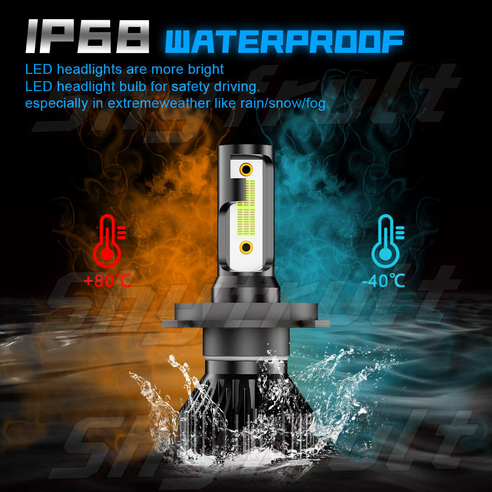 For Yamaha YZF R1 2001 2002 2003 R6 1999-2002 H4 9003 HB2 LED Bulb Hi/Lo Beam