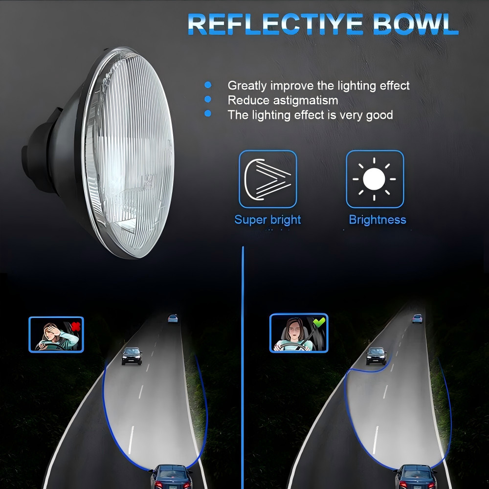 4PCS 5.75″ LED Headlights Hi/Lo DRL Beam for Chevy Chevelle Malibu Corvette 1965