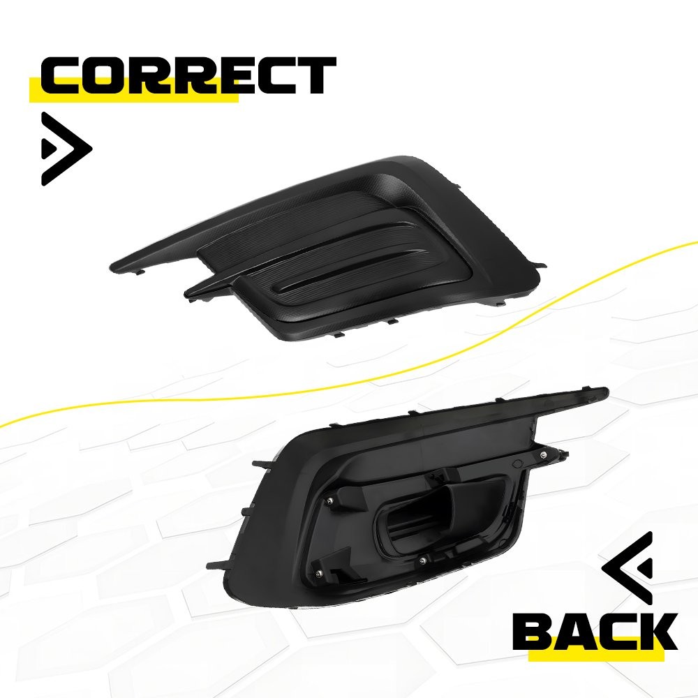 Front Left Right 2-20X Black Fog Light Bezel Cover for 2018-2019 Subaru Legacy
