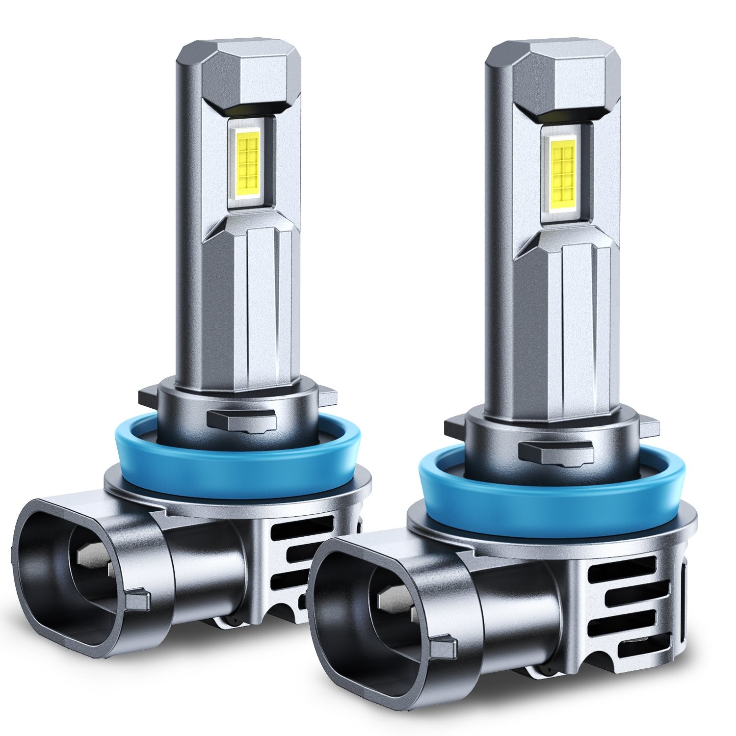 H11/H8/H9 LED Headlight Bulb 6500K 24000LM High/Lo Beam Bright White Lamp 2X 20S