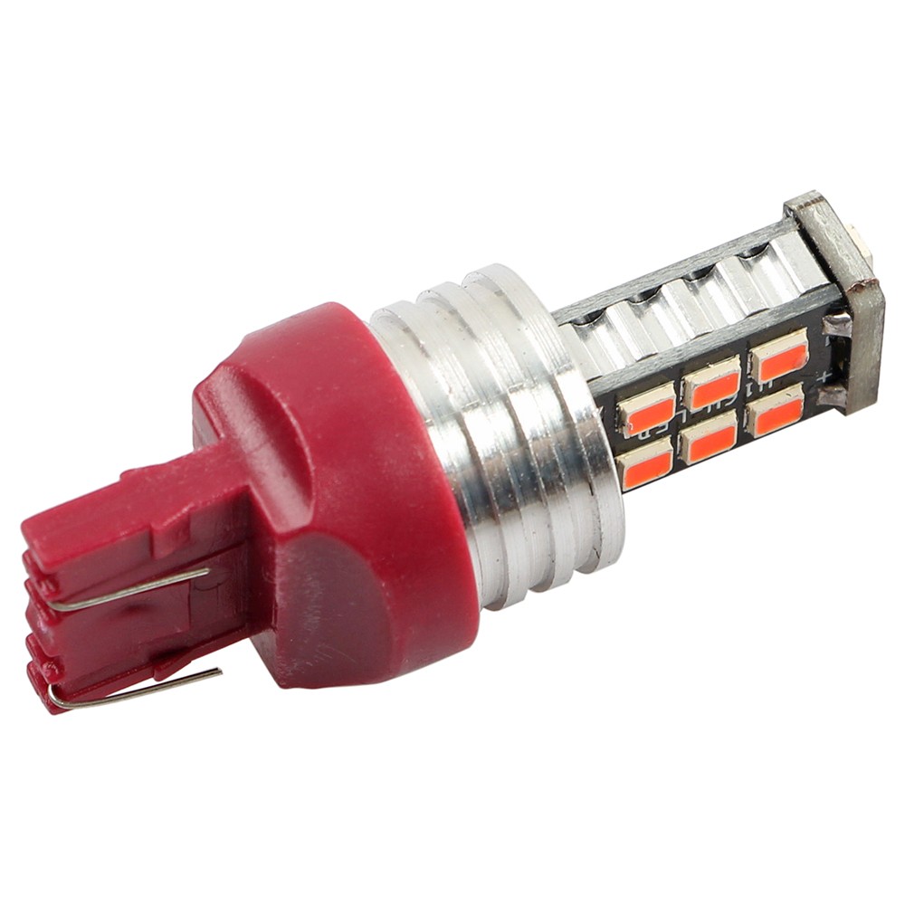 4pcs 7443 7440 LED Red Strobe Flash Blinking Brake Stop Tail Parking Light Bulbs