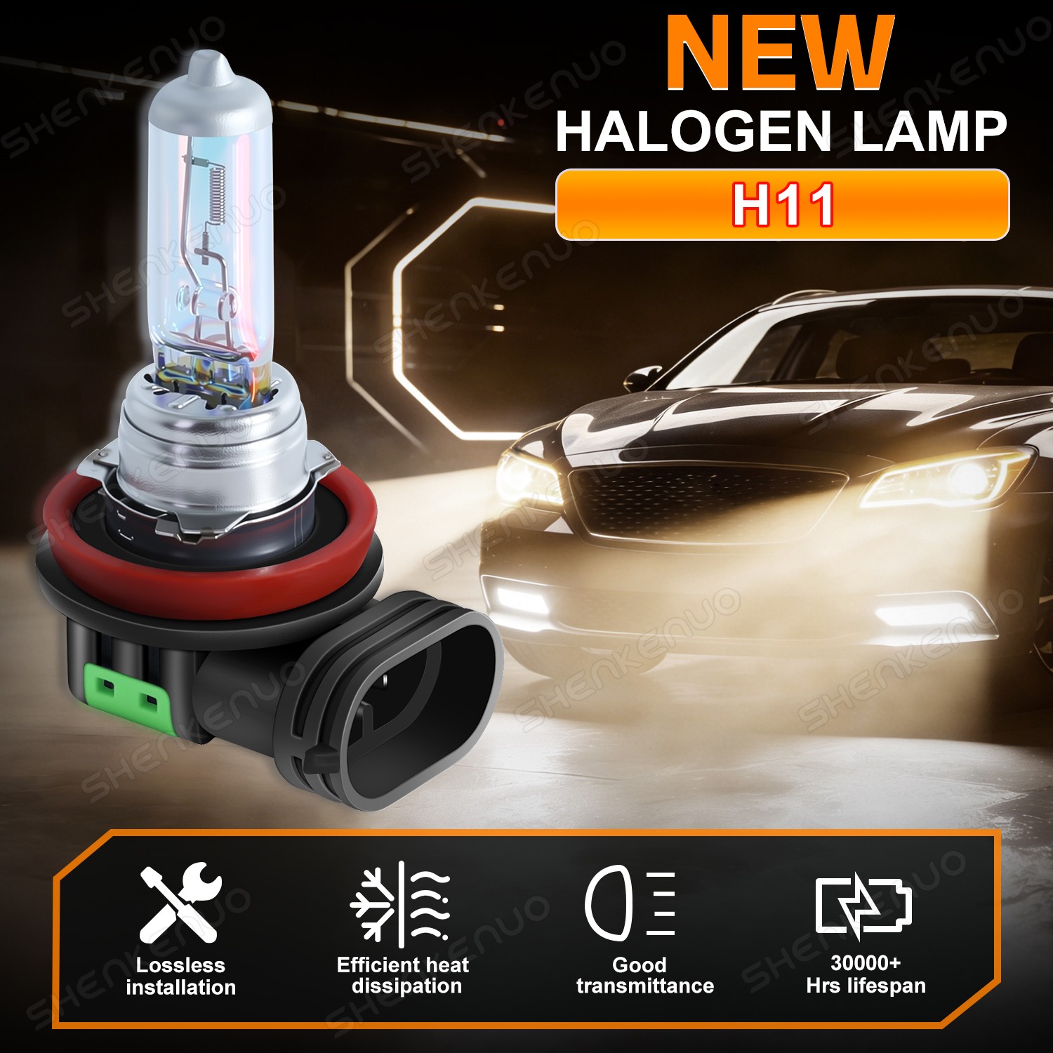 For Hyundai Tucson 16-2018 – H7 H7 H11 Halogen Hi/ Low/Fog Beam Headlight Bulbs