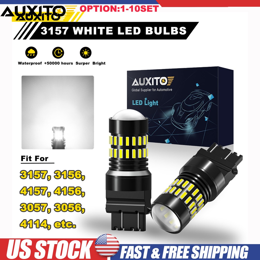 AUXITO Super Bright LED 3157 Bulb 6000K 3057 Reverse Backup Light White 2-20x