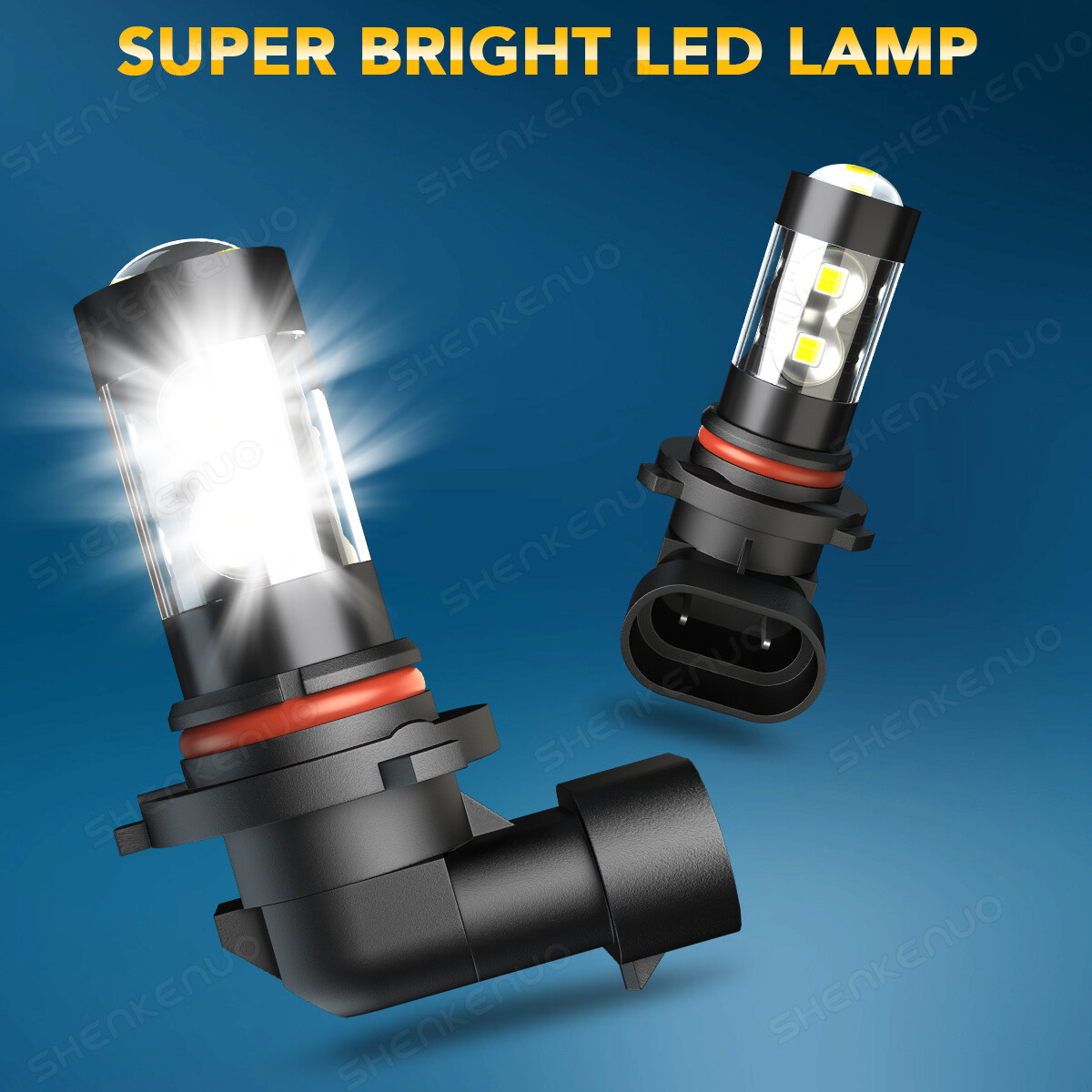 9008 H13 LED Headlight High/Low Beam + 9145 9140 H10 Fog Light Bulbs Combo Kit