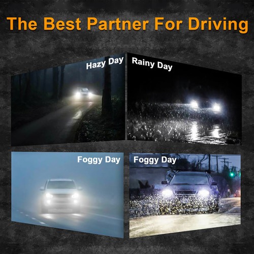 For Yamaha YZF-R6 YZF-R1 White H7 LED Motorcycle Headlight Bulbs Kit YHL