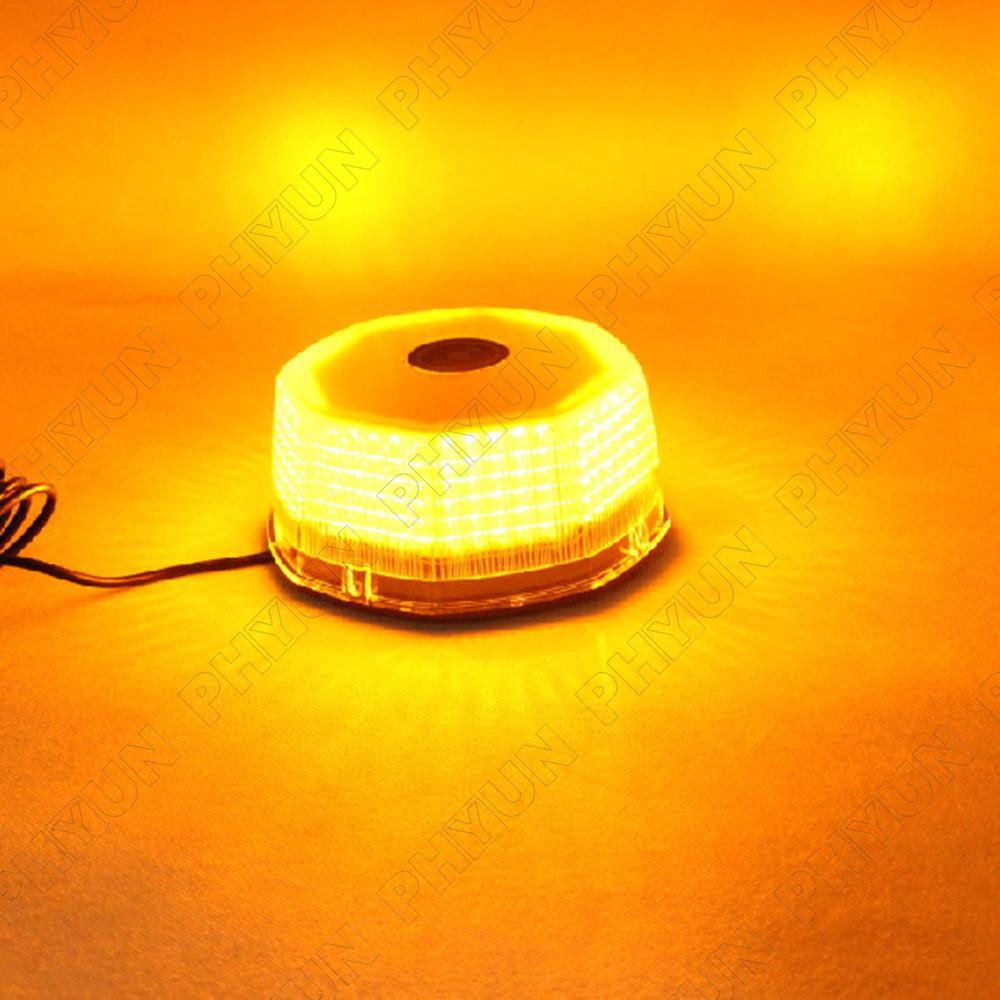 Yellow LED Emergency Vehicle Strobe Warning Beacon Light Octagon Lamp DC 12-24V
