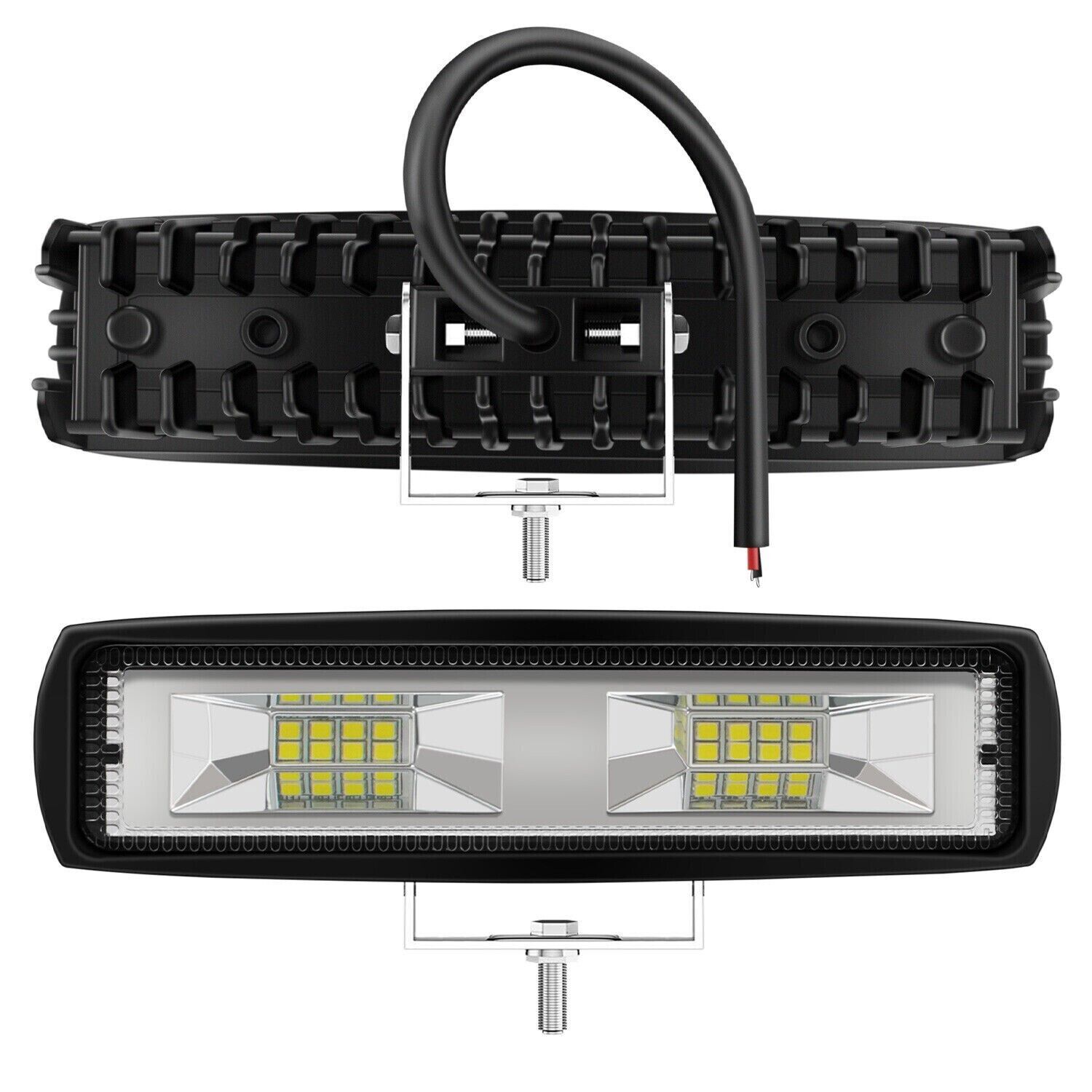 2Pcs 6″ 48W LED Work Light Bar Spot Pods Fog Lamp Offroad SUV ATV Truck