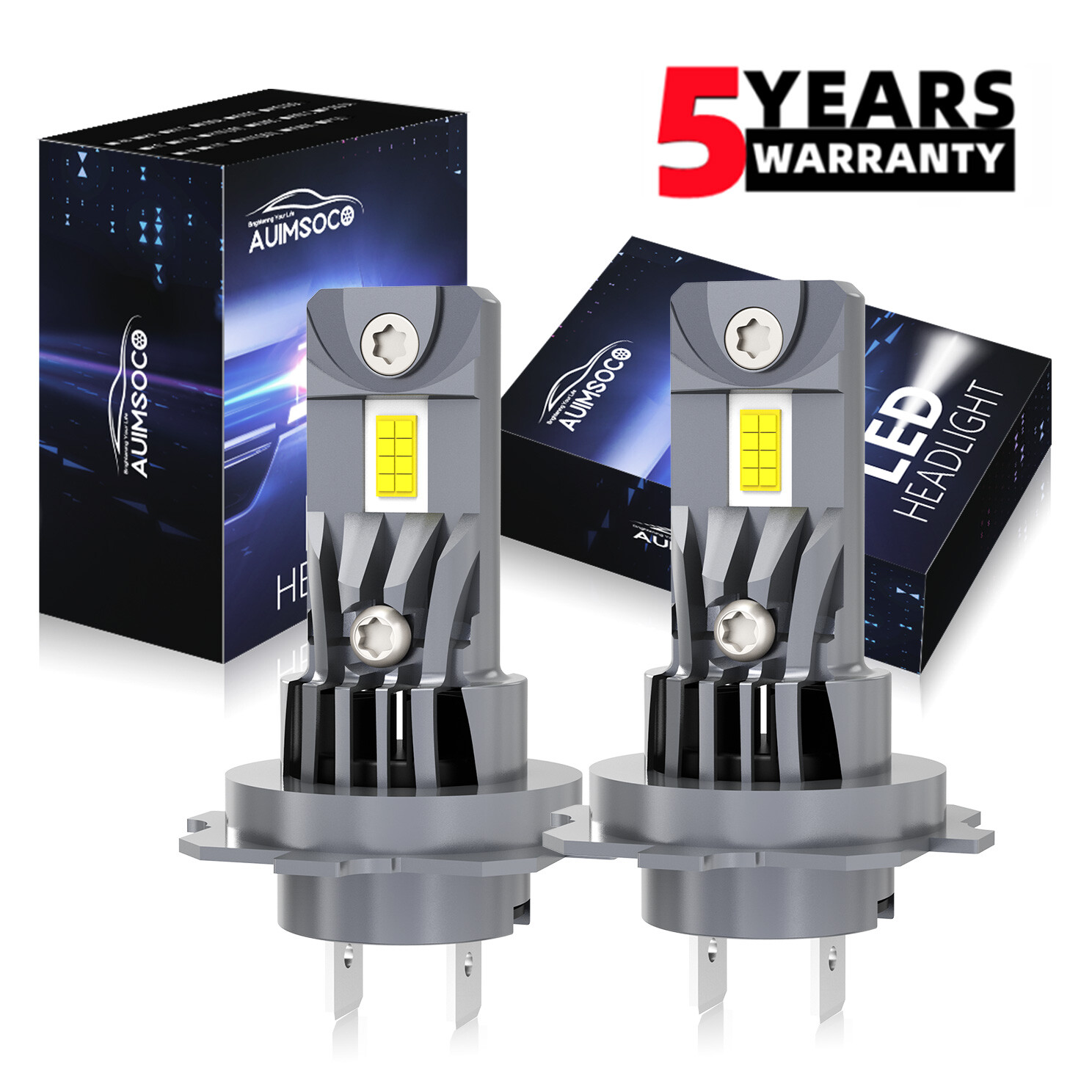 H7 LED Headlight Bulb 120W 22000LM Super Bright Conversion Kit Hi Low Beam White