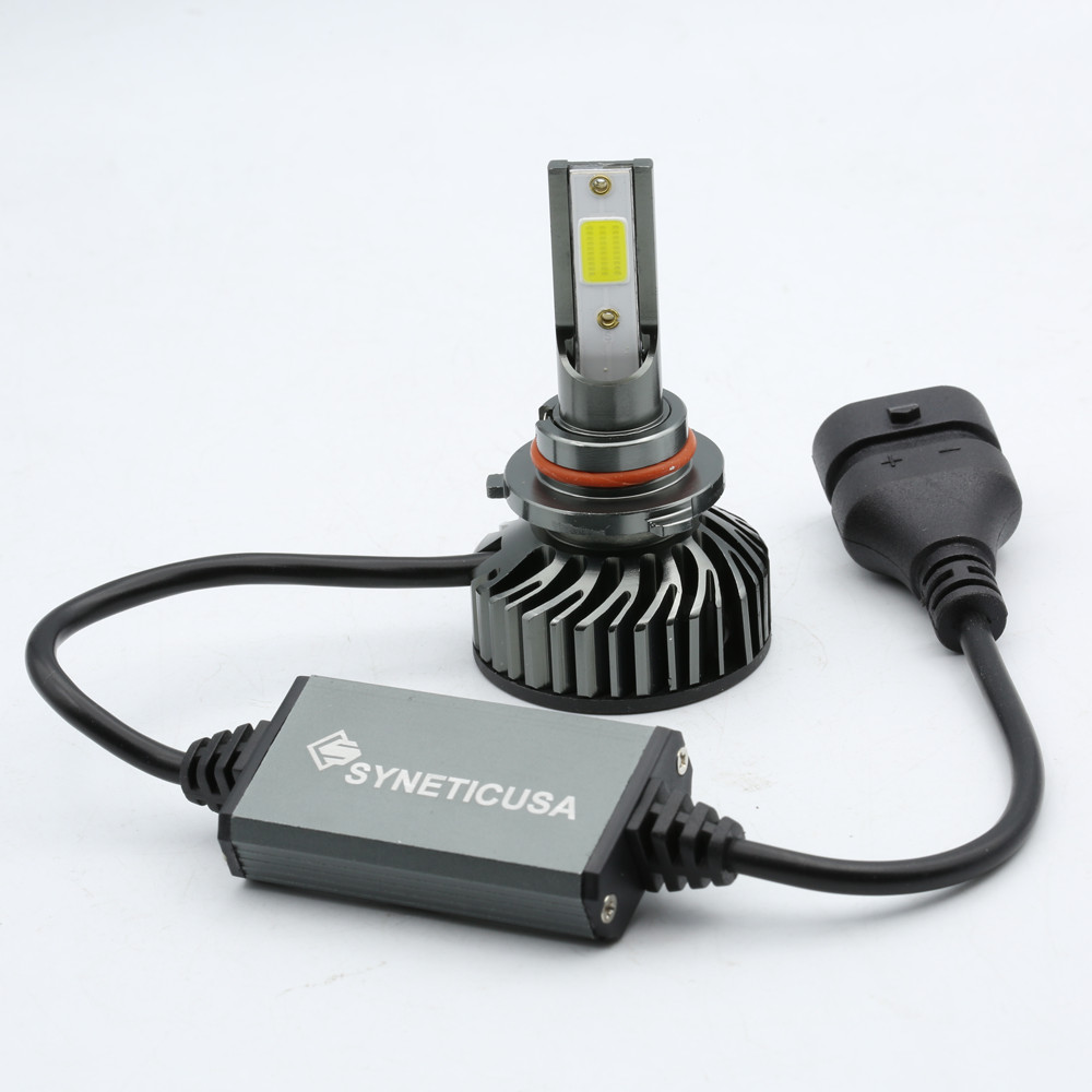 Syneticusa HB3 9005 LED Headlight Kit 6000K White Light Bulbs Hi Low Beam 5000lm