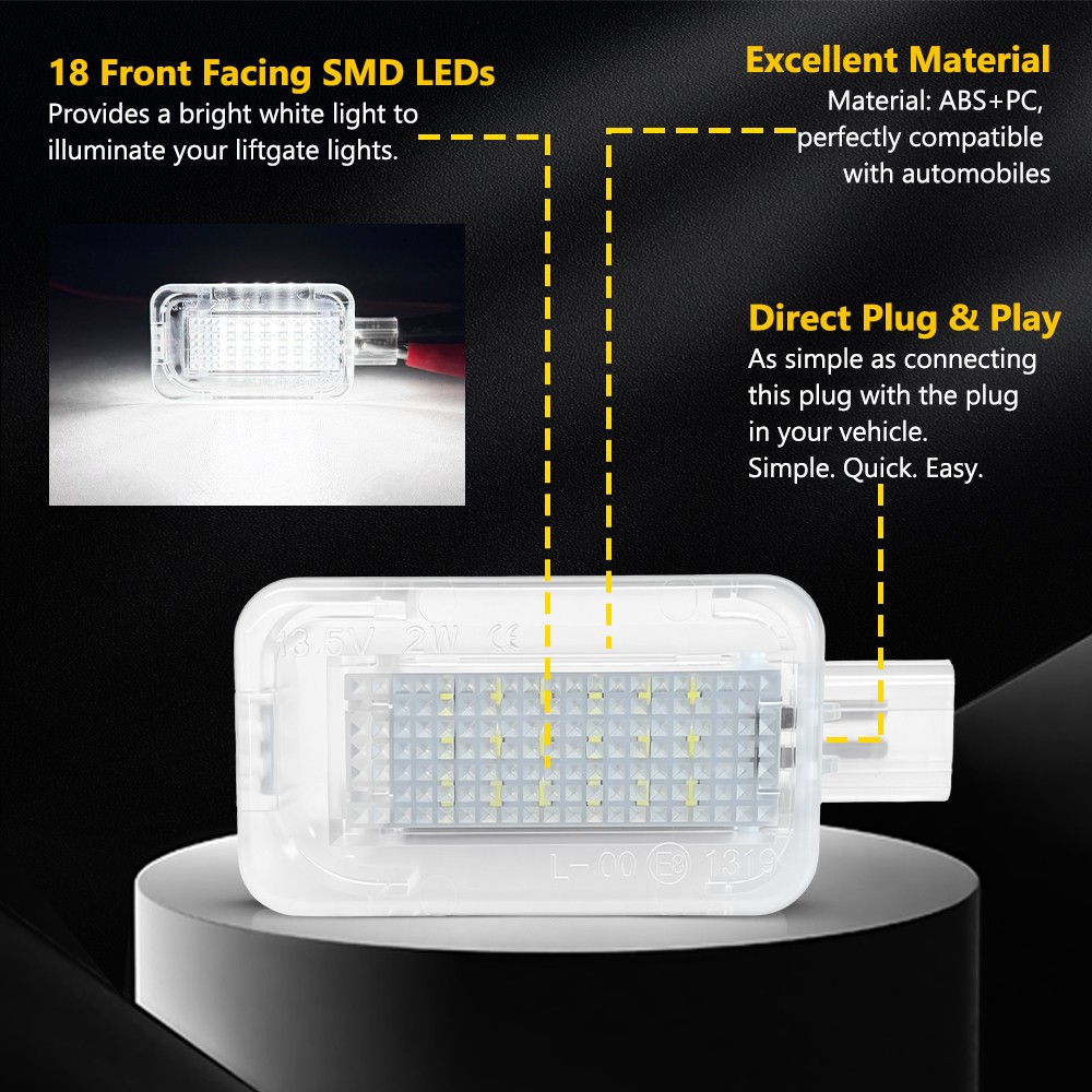 Bright White 18-SMD LED Trunk Cargo Area Light For 2007-20 Honda Fit/Jazz/Accord