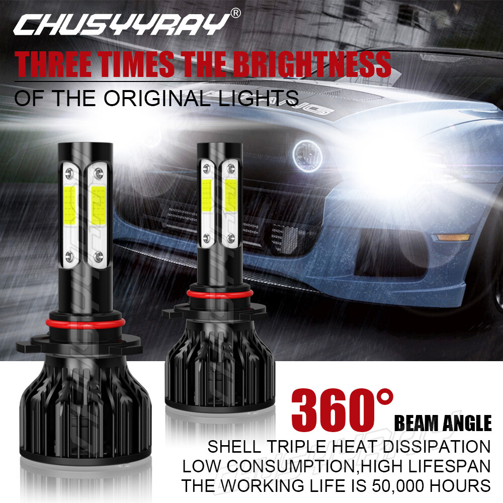9005 HB3 LED Headlight Bulbs Conversion Kit High Beam Pure White Super Bright