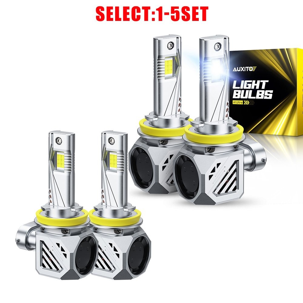 Combo 4 H11+H11 H8 LED Headlight Bulbs High Low Beam Ultra Bright White 4-20X