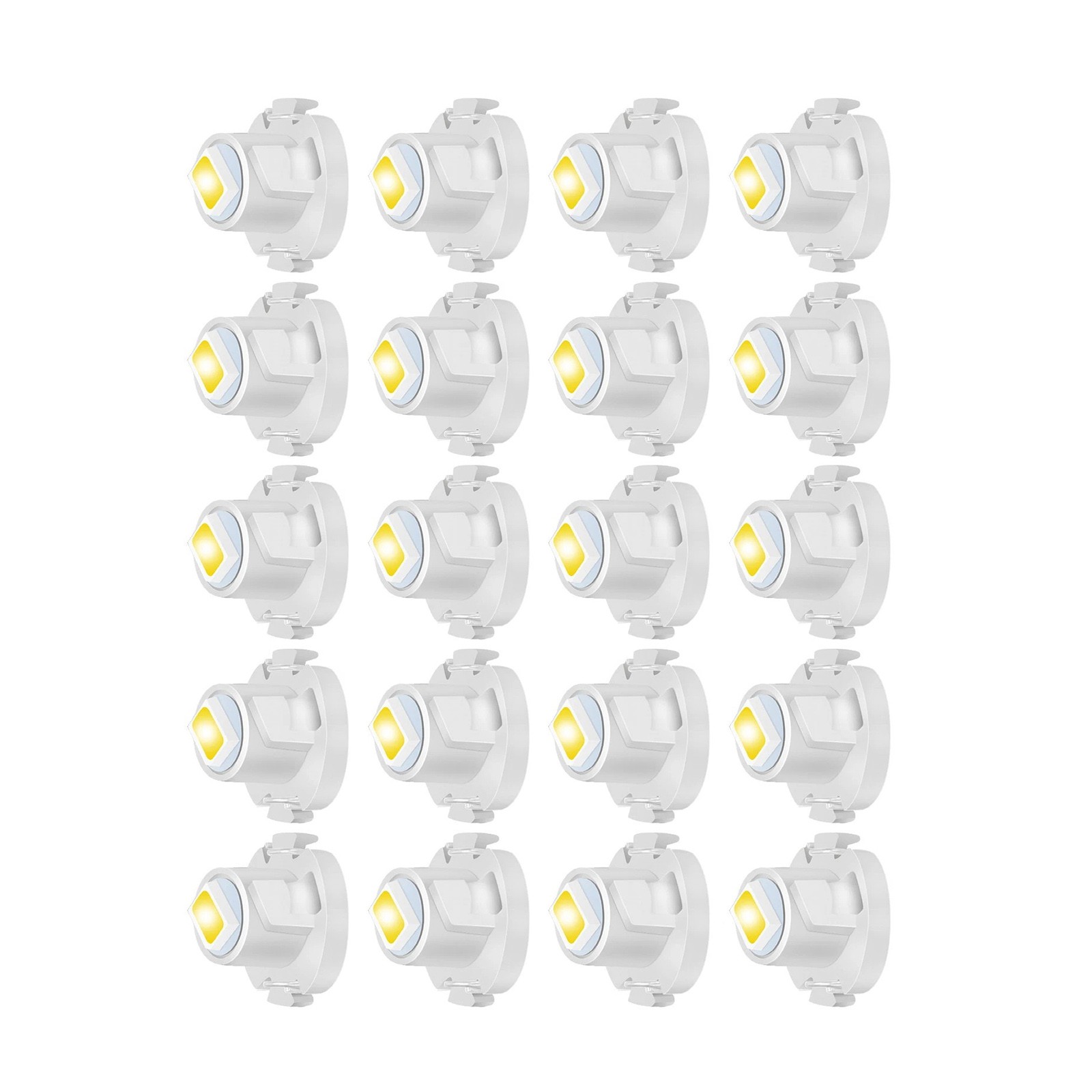 20x 12V DC White T4.2 LED Dash Bulbs for Panel Switch Climate Control Lighting
