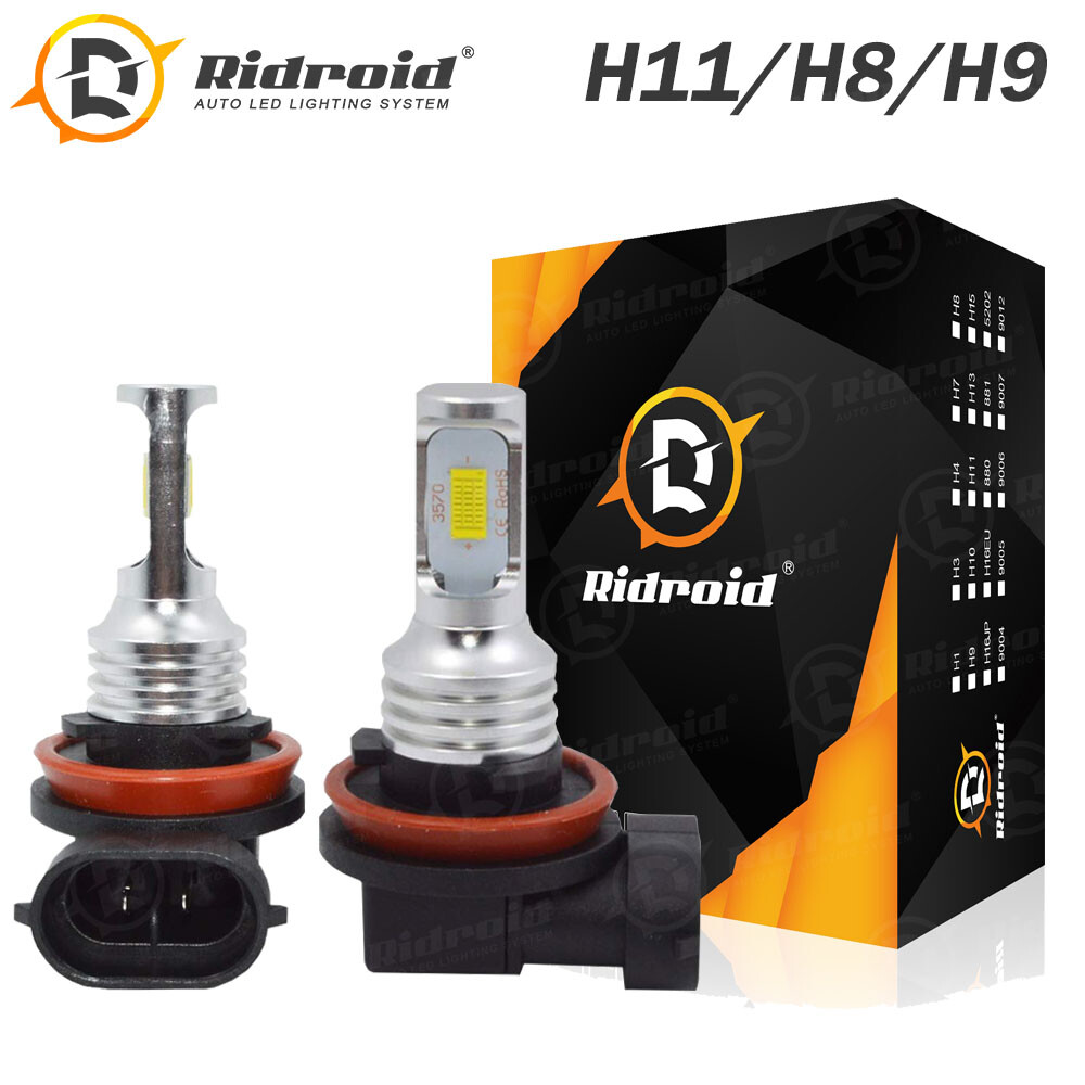 H11 LED Headlight Super Bright Bulbs Kit 6000K White 8000LM HIGH/LOW Beam