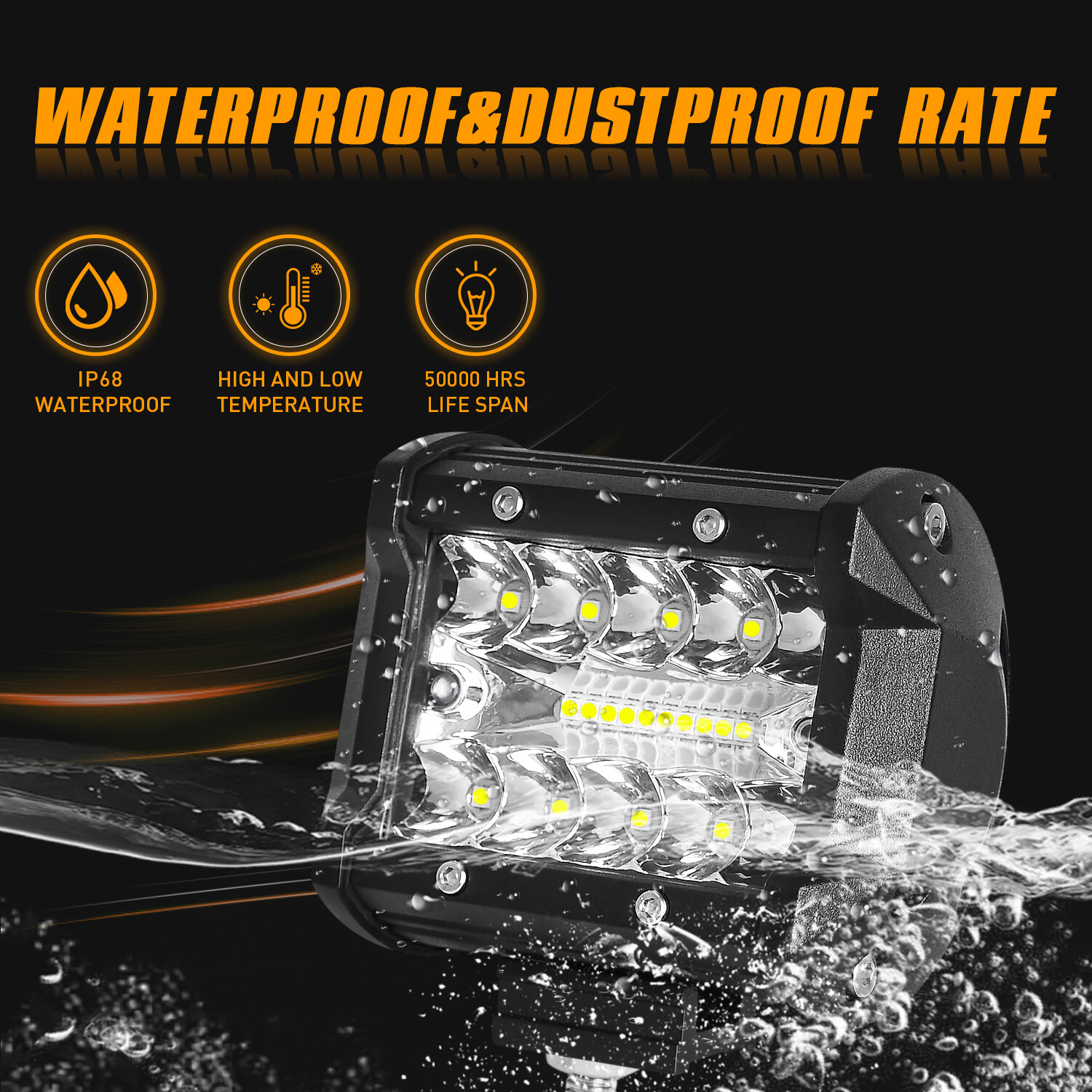 2x 4inch 200W LED Work Light Bar Combo Beam SPOT Light /FLOOD 3“ +Wiring