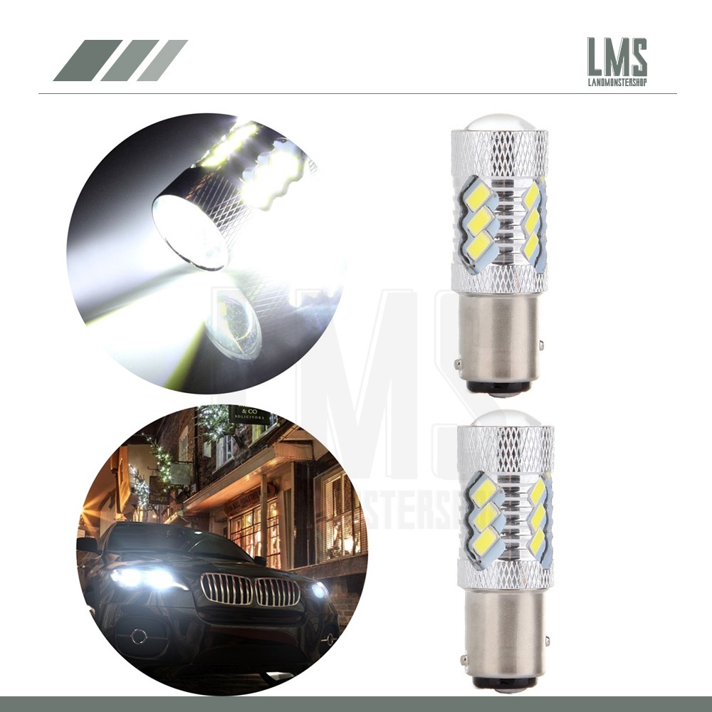 2x 2018 Stop Tail Light 2057 2357A BAY15D LED 16 SMD Brake Bulb 6000K Lamp