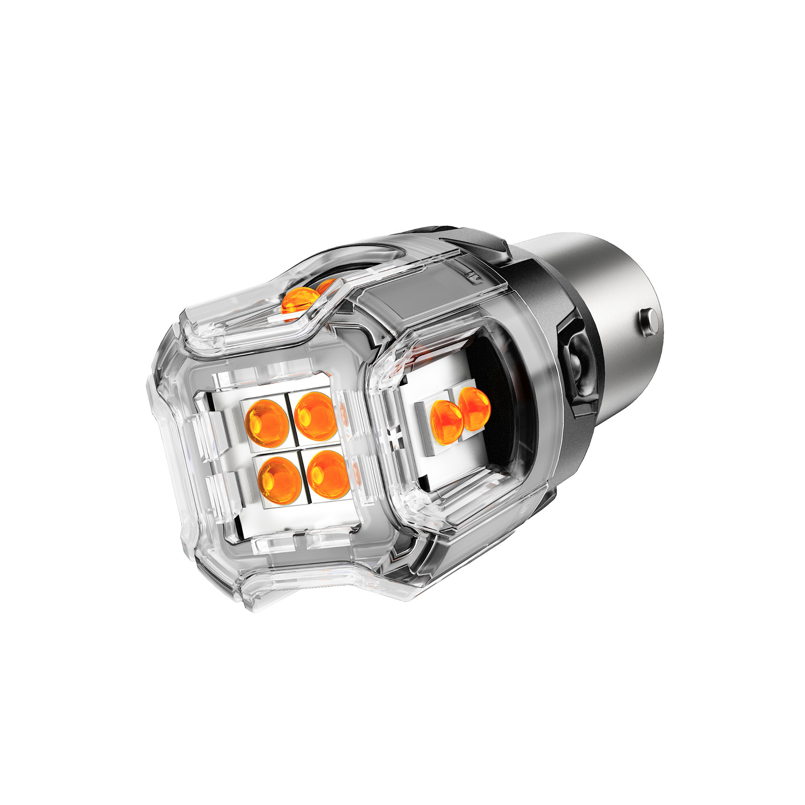 AUXBEAM 3000K Amber 1156 BA15S 1156A 7506 LED Turn Signal Lights Super Bright 2x