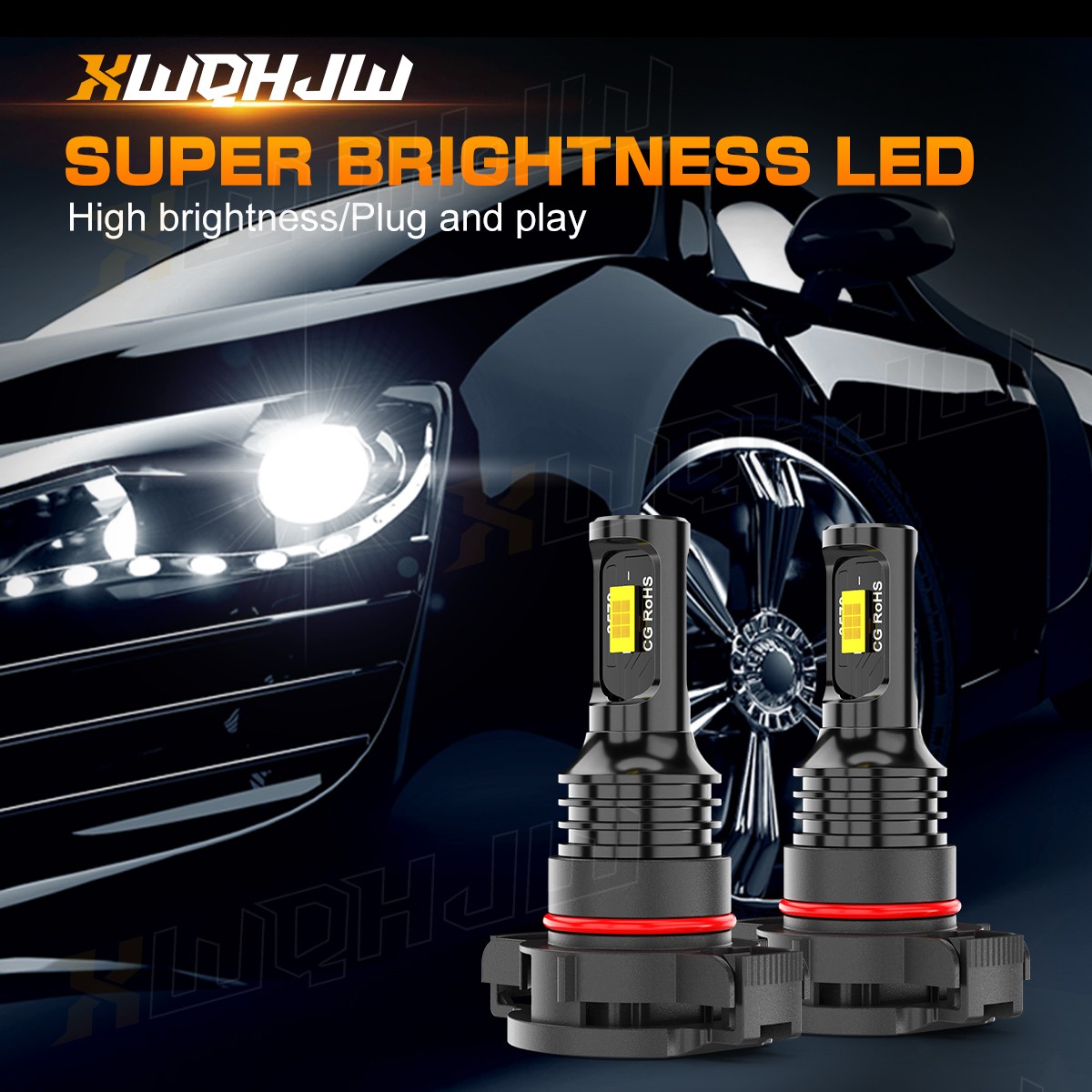 For 2007-2012 GMC Acadia Combo H7 H11 LED Headlight 5202 Foglight Kit