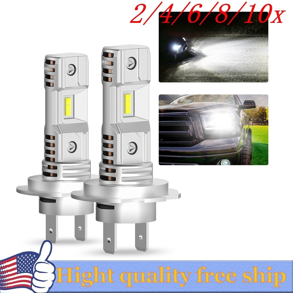 2/4X AUXITO H7 LED Headlight bulb High Low Beam 6500K Bright White CANBUS Q10 EX
